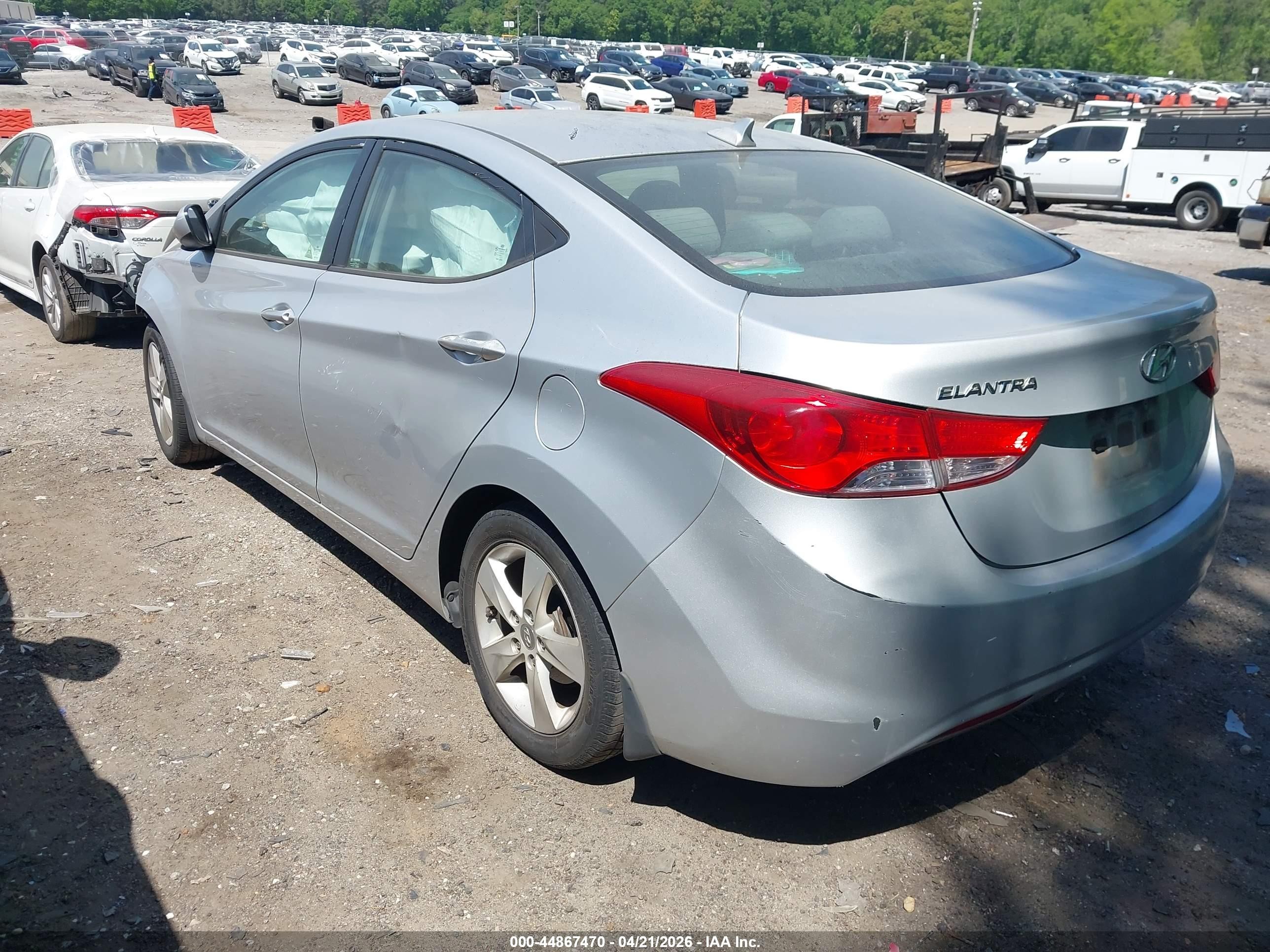 2013 Hyundai Elantra Gls Silver vin: KMHDH4AE7DU884508