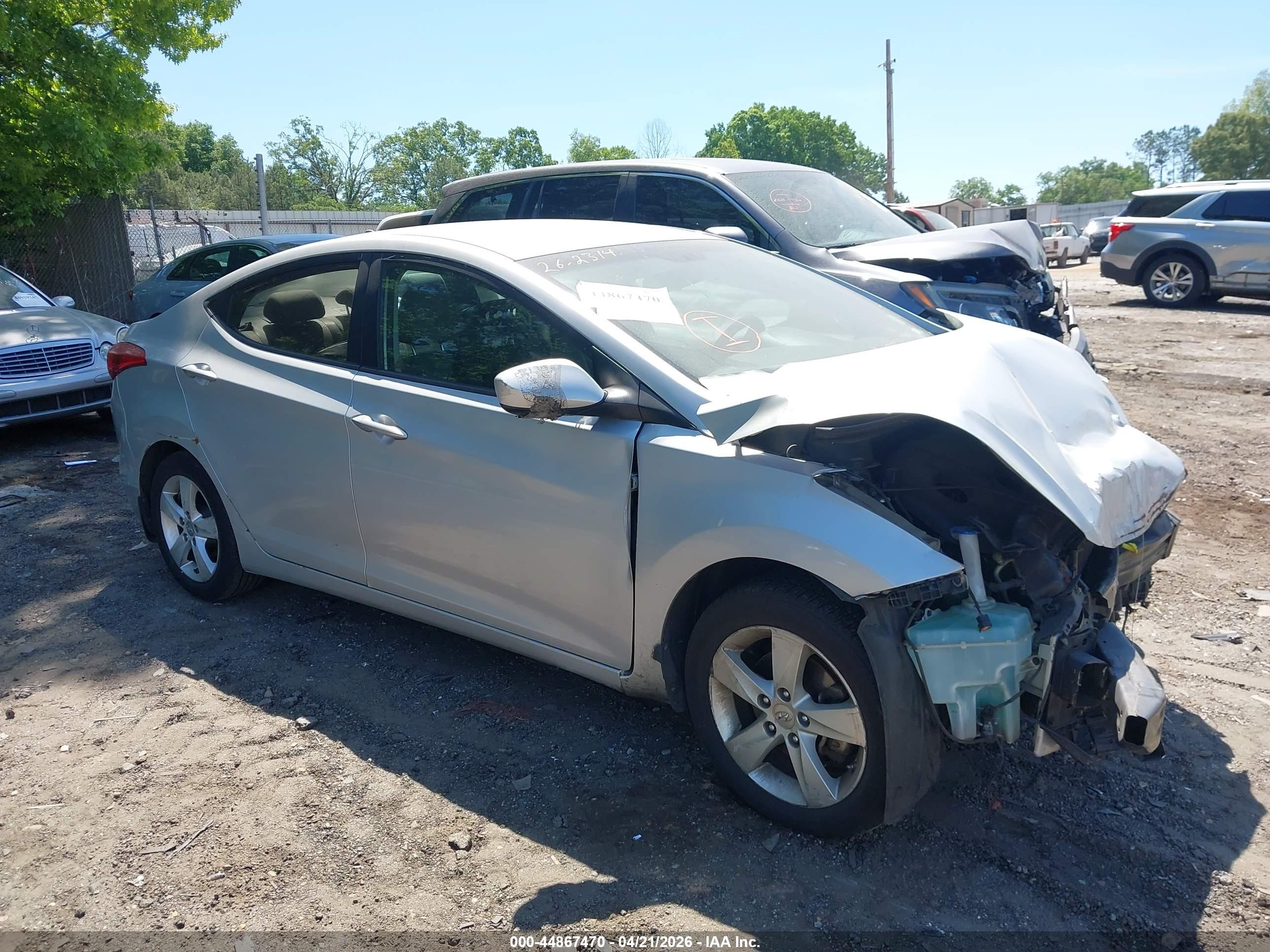 2013 Hyundai Elantra Gls Silver vin: KMHDH4AE7DU884508