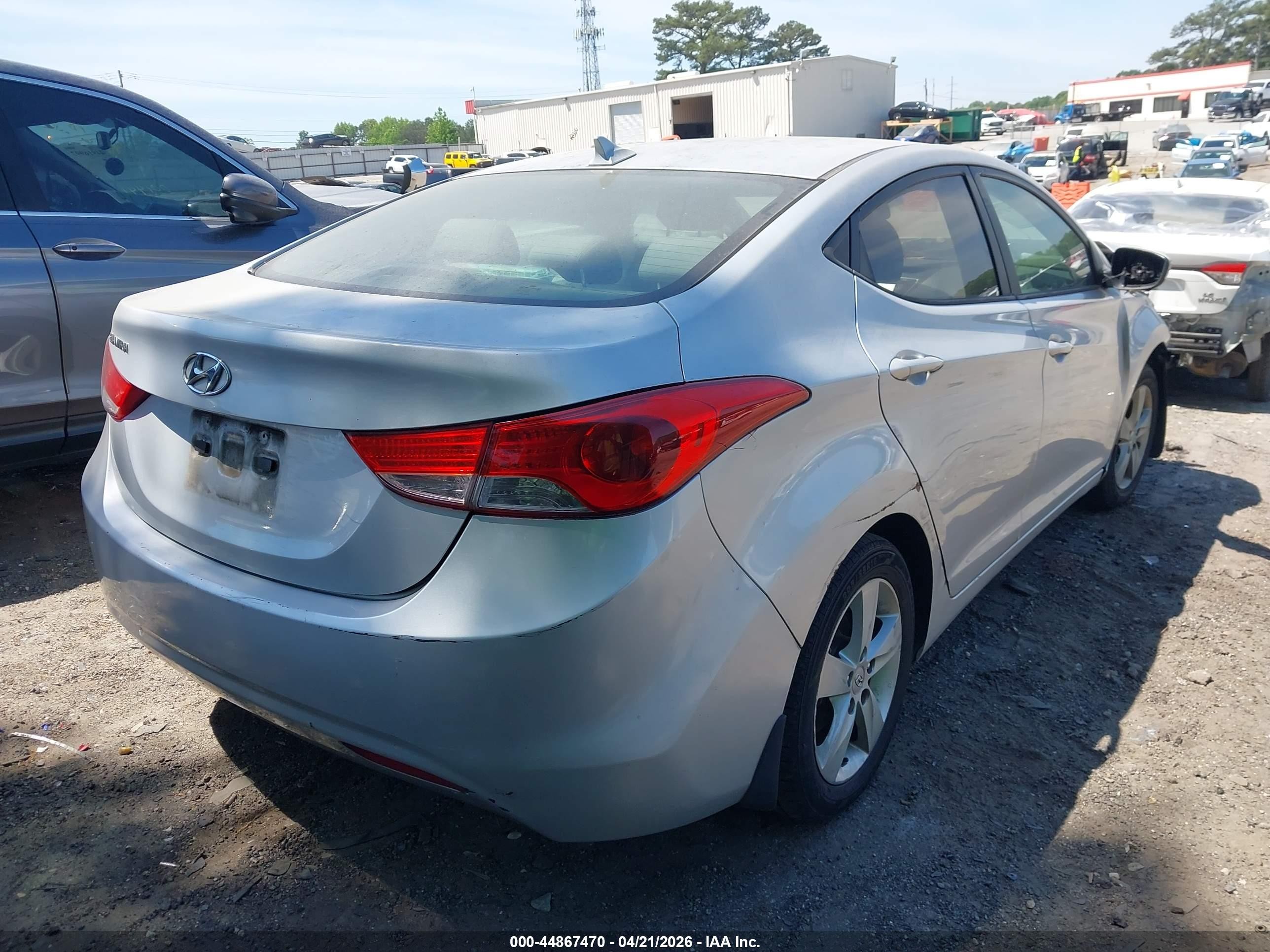 2013 Hyundai Elantra Gls Silver vin: KMHDH4AE7DU884508
