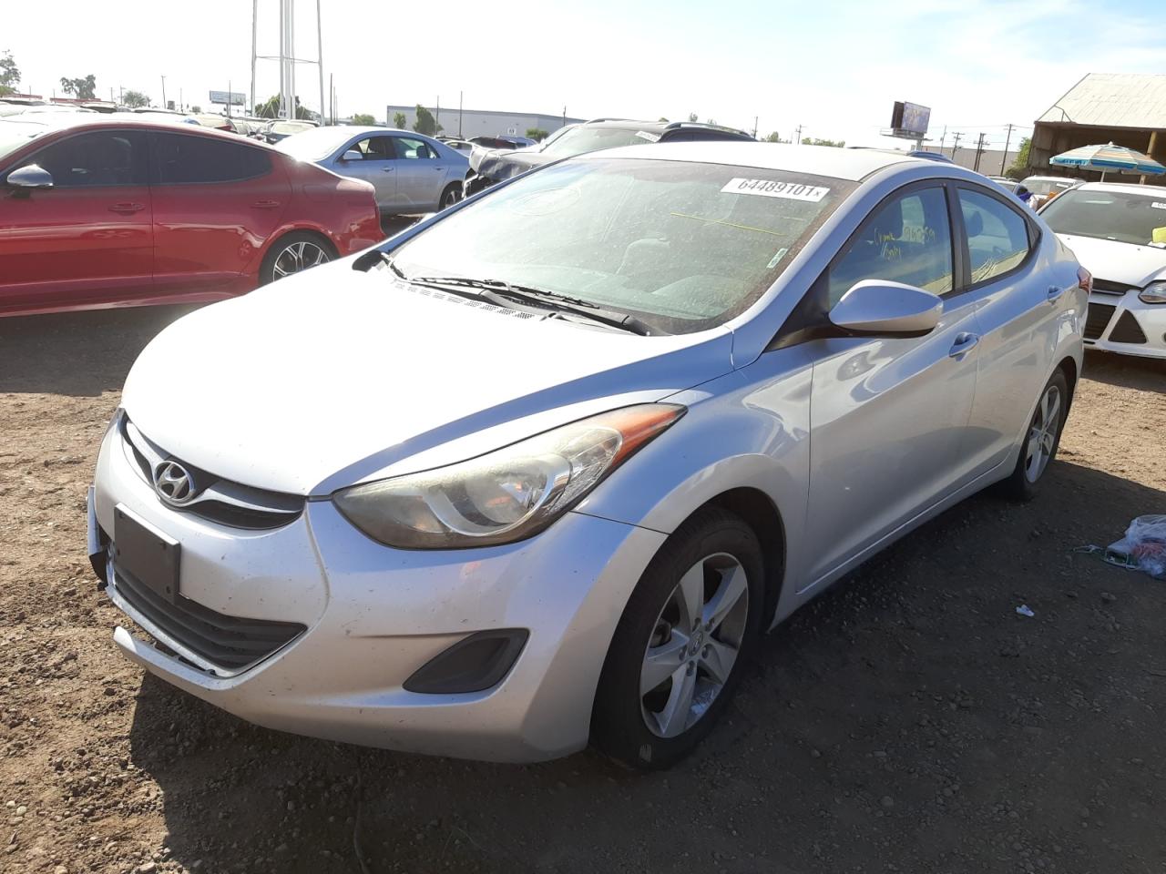 2013 Hyundai Elantra Gls Silver vin: KMHDH4AE7DU895038