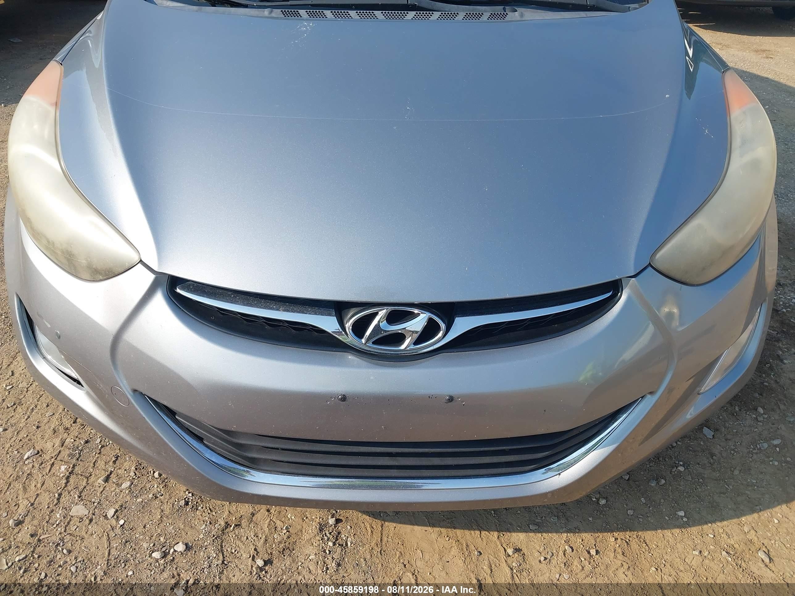 2013 Hyundai Elantra Gls Silver vin: KMHDH4AE7DU898098