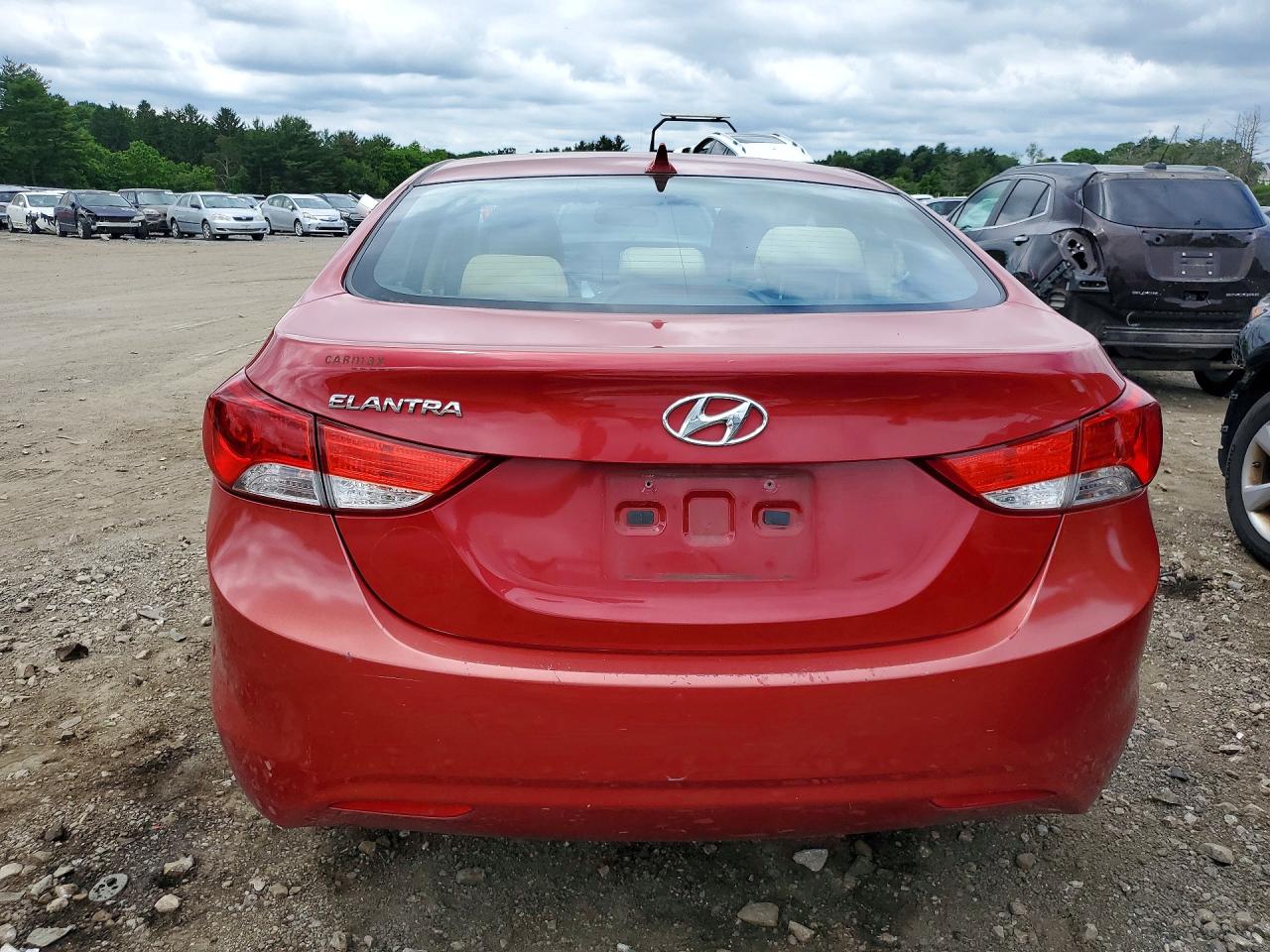 2013 Hyundai Elantra Gls Red vin: KMHDH4AE7DU944609