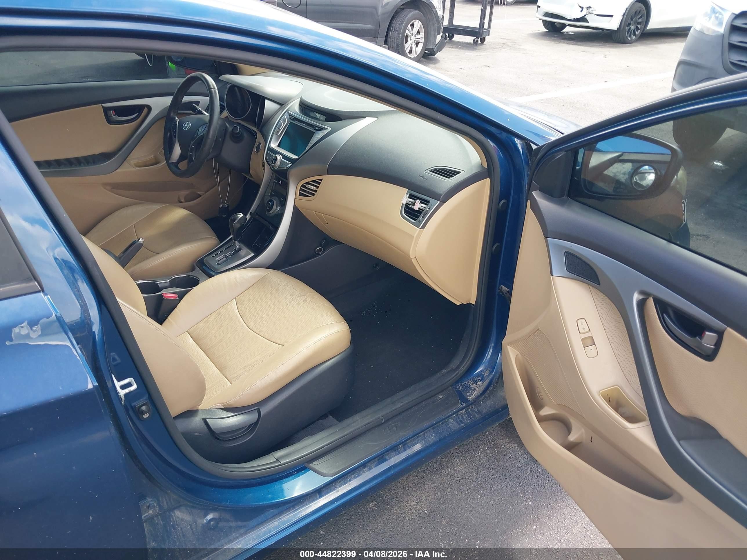 2013 Hyundai Elantra Limited Blue vin: KMHDH4AE7DU946084