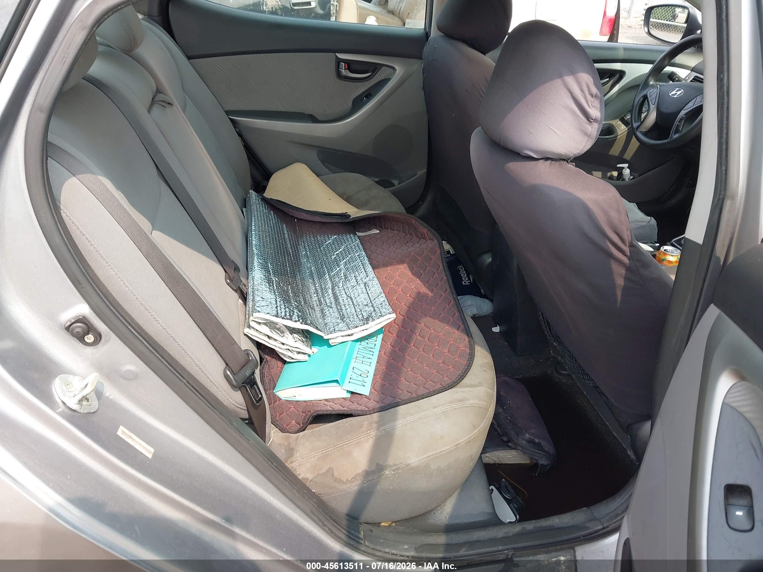 2013 Hyundai Elantra Gls Gray vin: KMHDH4AE7DU973043