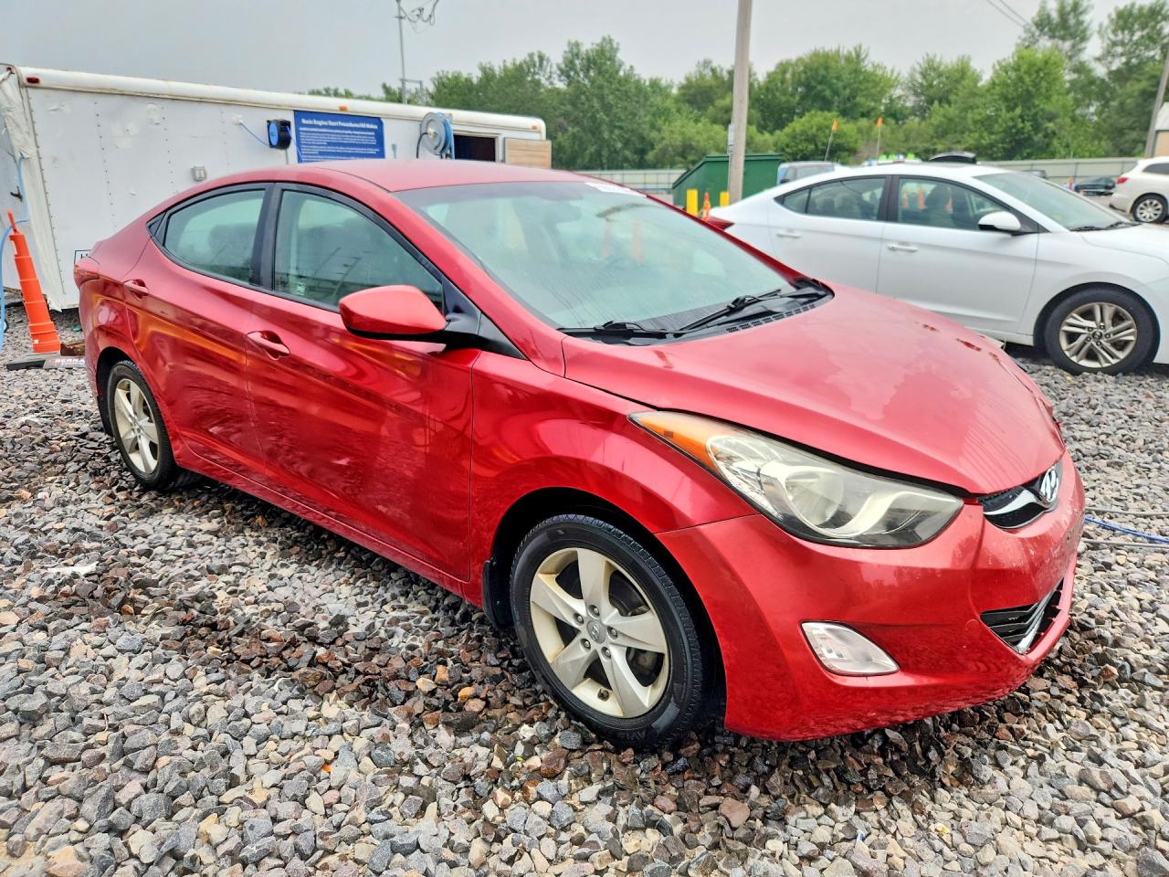 2013 Hyundai Elantra Gls Red vin: KMHDH4AE7DU986682