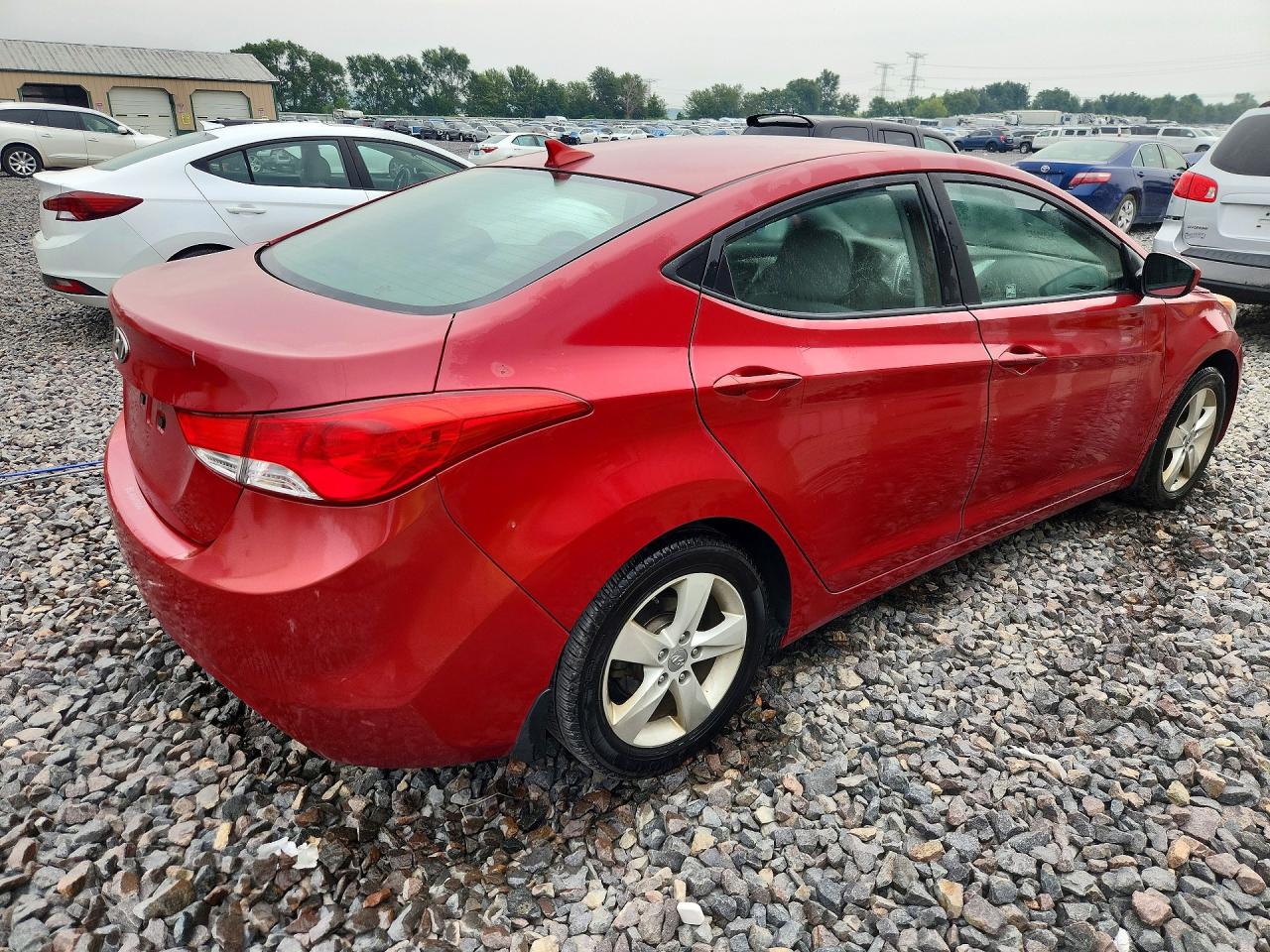 2013 Hyundai Elantra Gls Red vin: KMHDH4AE7DU986682