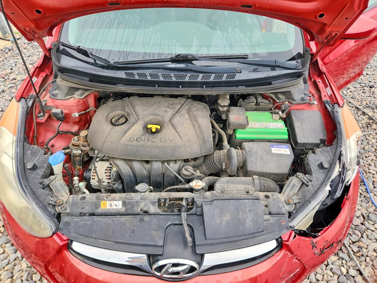 2013 Hyundai Elantra Gls Red vin: KMHDH4AE7DU986682