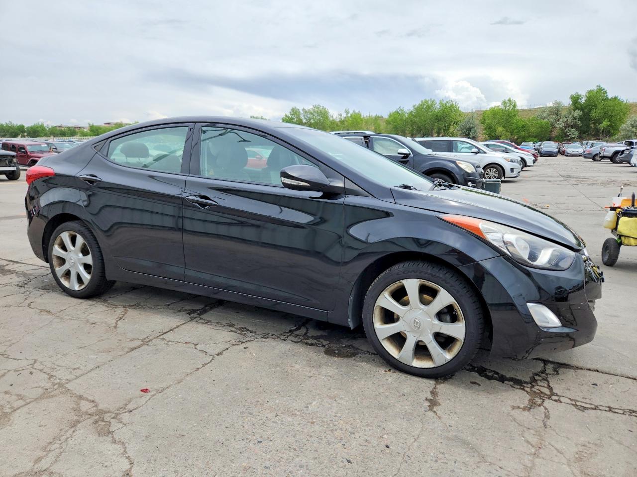 2013 Hyundai Elantra Limited Black vin: KMHDH4AE7DU989730
