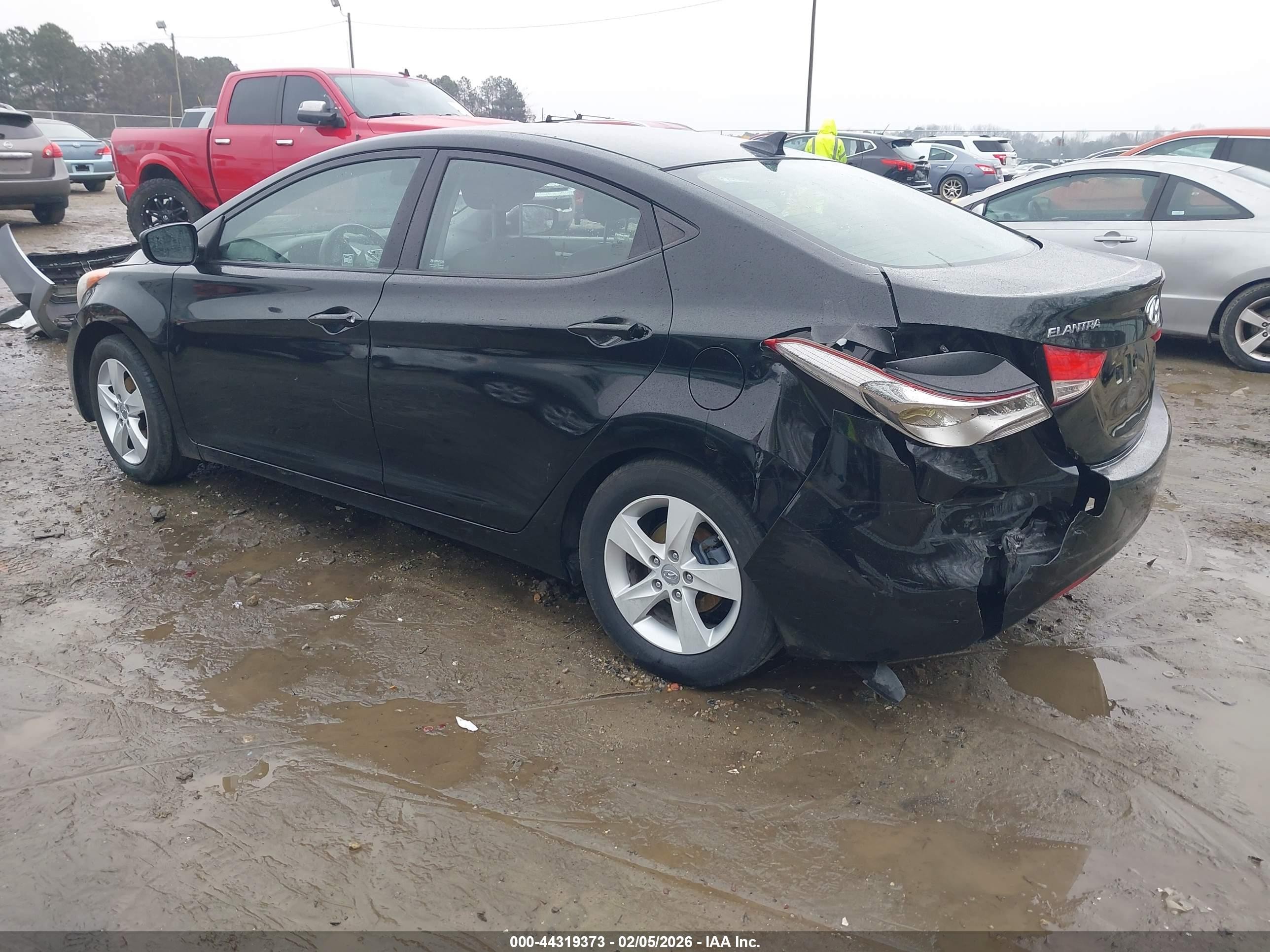 2013 Hyundai Elantra Gls Black vin: KMHDH4AE7DU991140