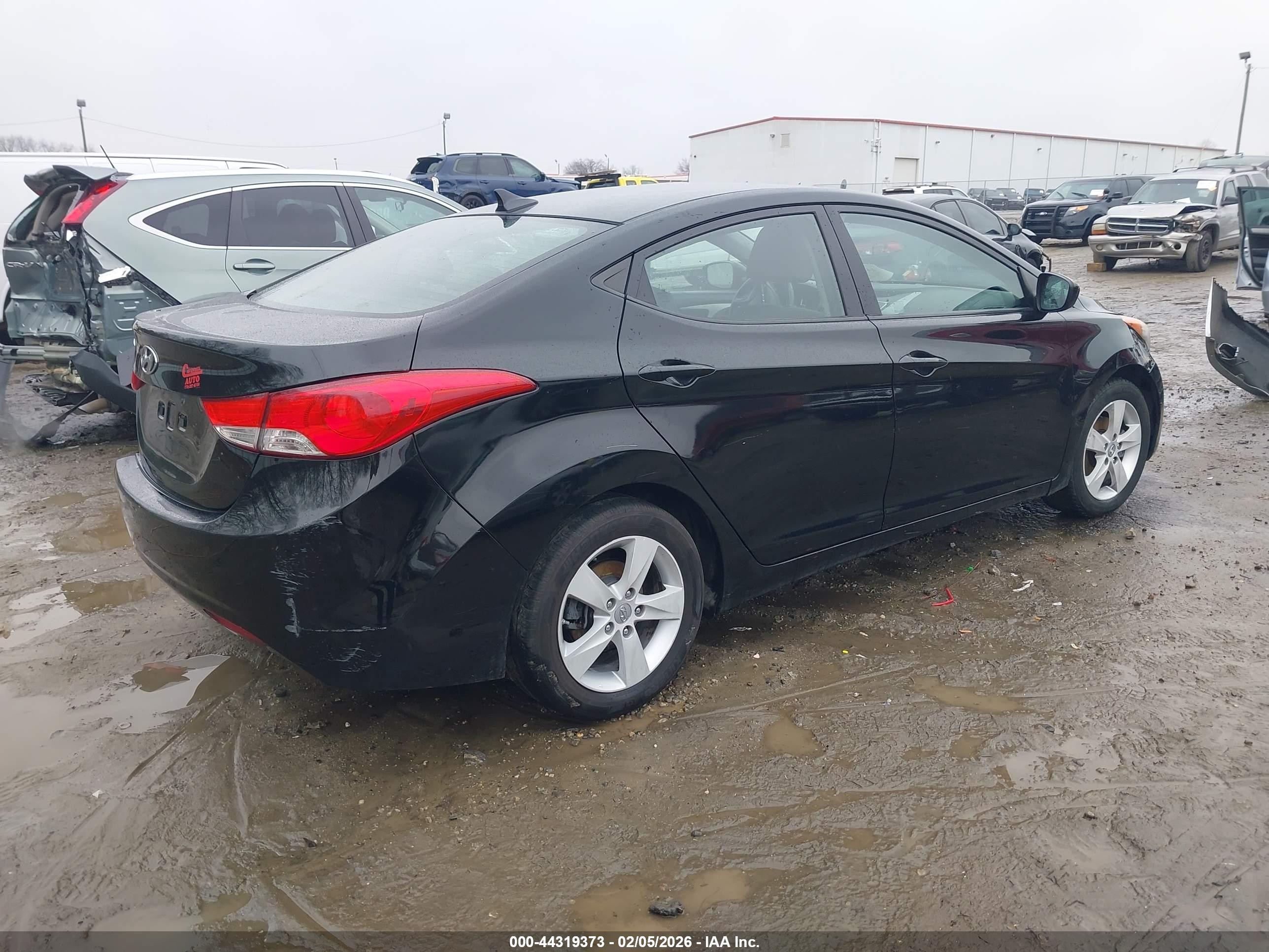 2013 Hyundai Elantra Gls Black vin: KMHDH4AE7DU991140