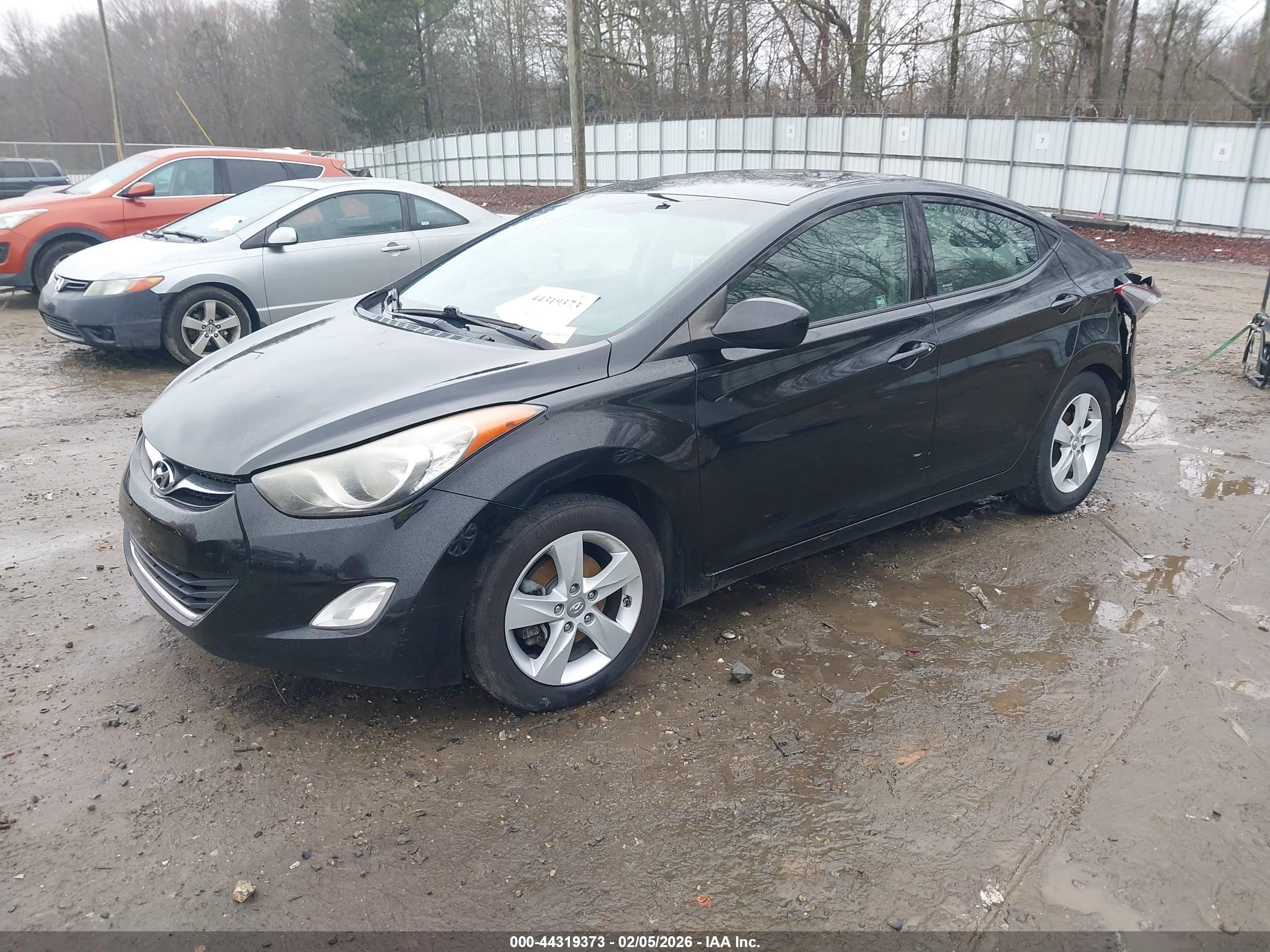 2013 Hyundai Elantra Gls Black vin: KMHDH4AE7DU991140