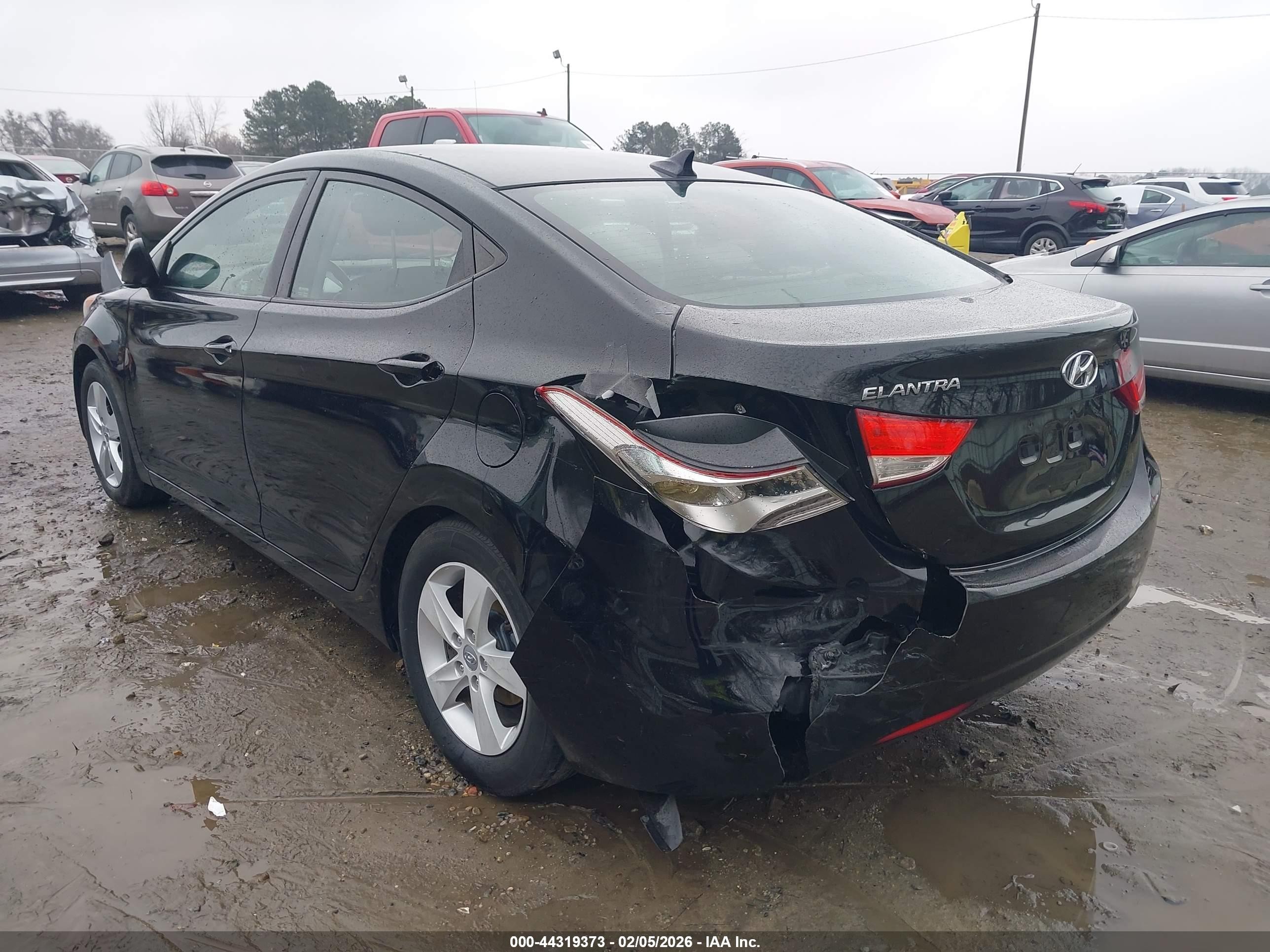 2013 Hyundai Elantra Gls Black vin: KMHDH4AE7DU991140