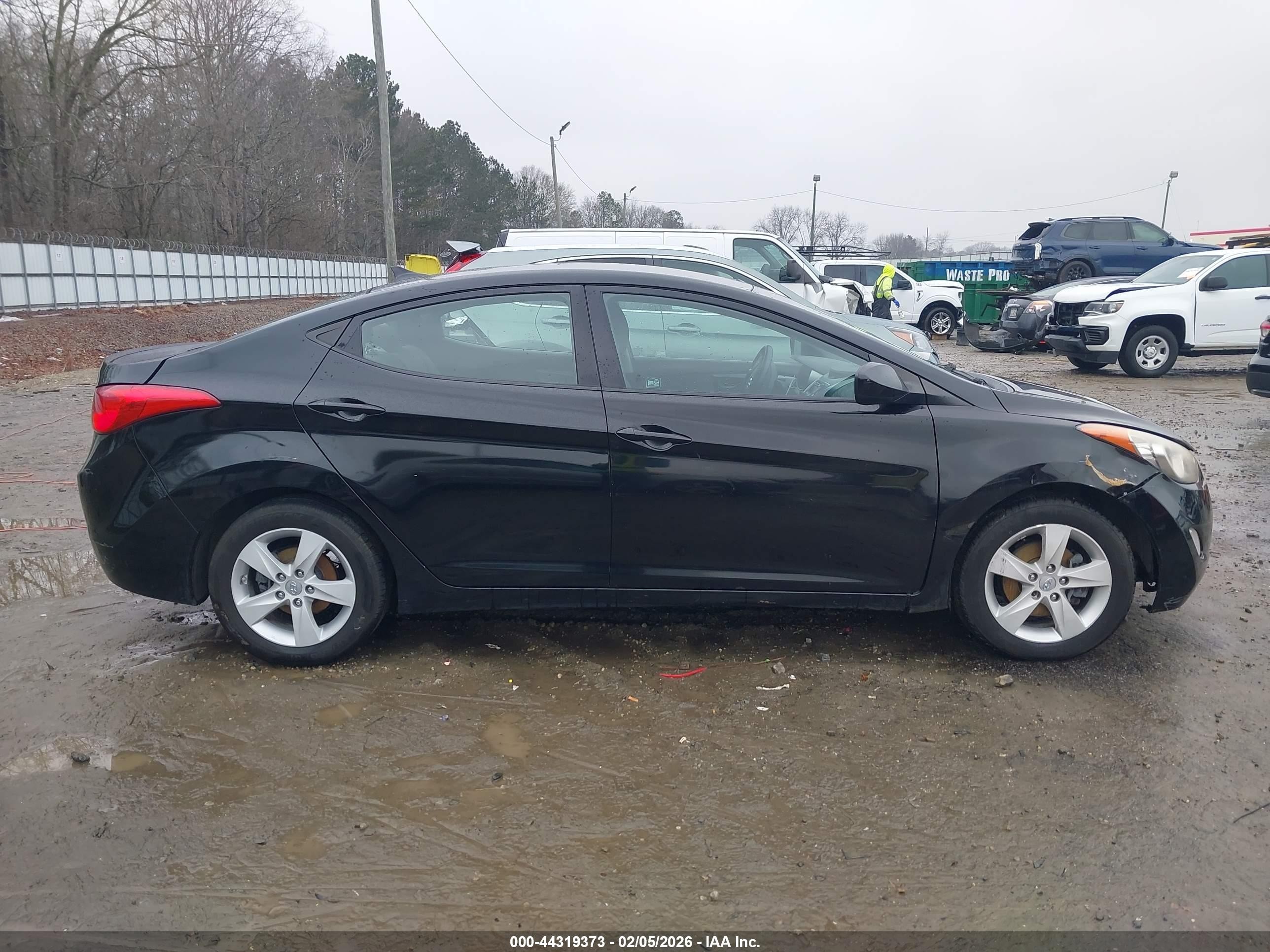 2013 Hyundai Elantra Gls Black vin: KMHDH4AE7DU991140