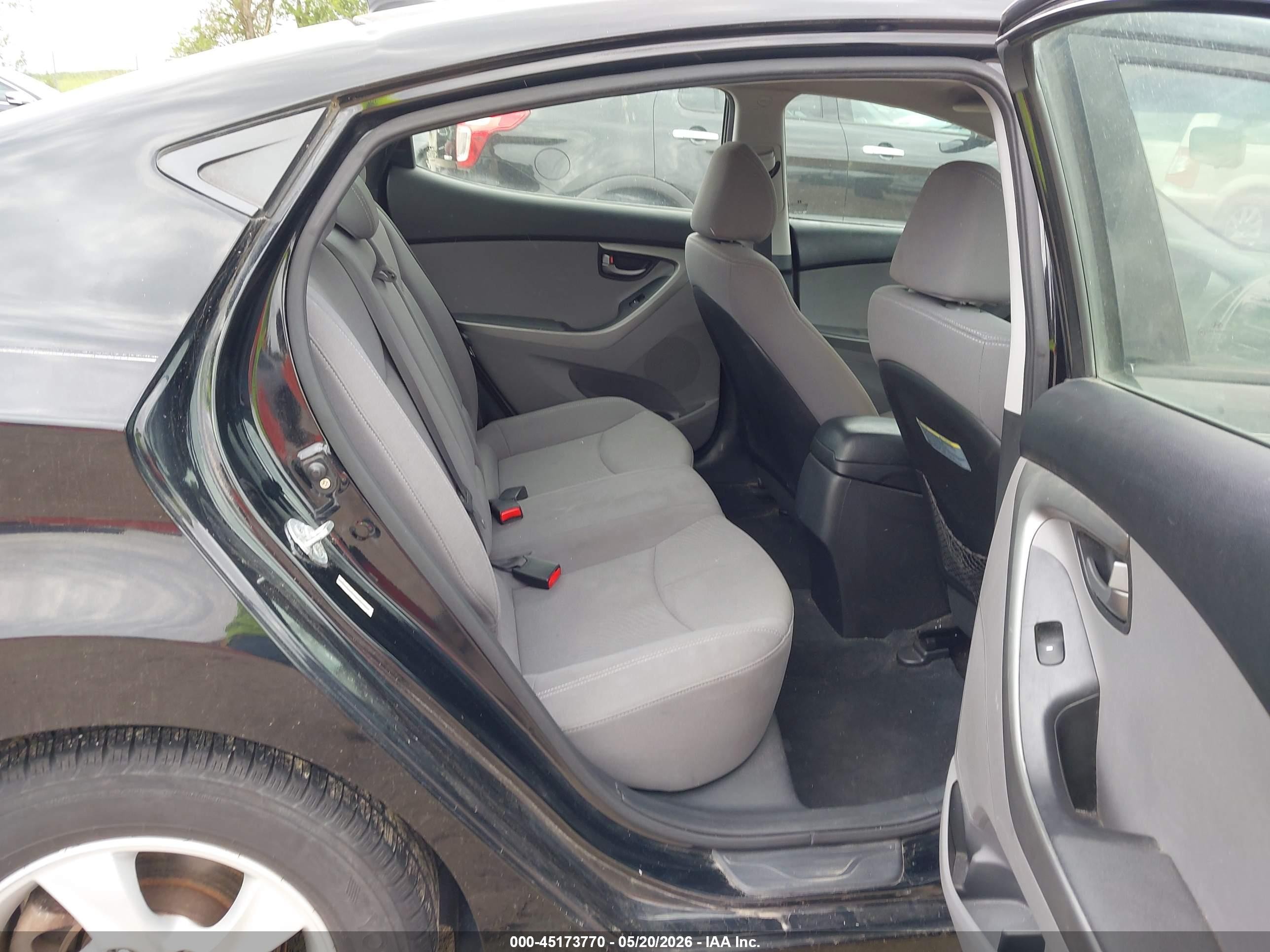 2014 Hyundai Elantra Se Black vin: KMHDH4AE7EU043340