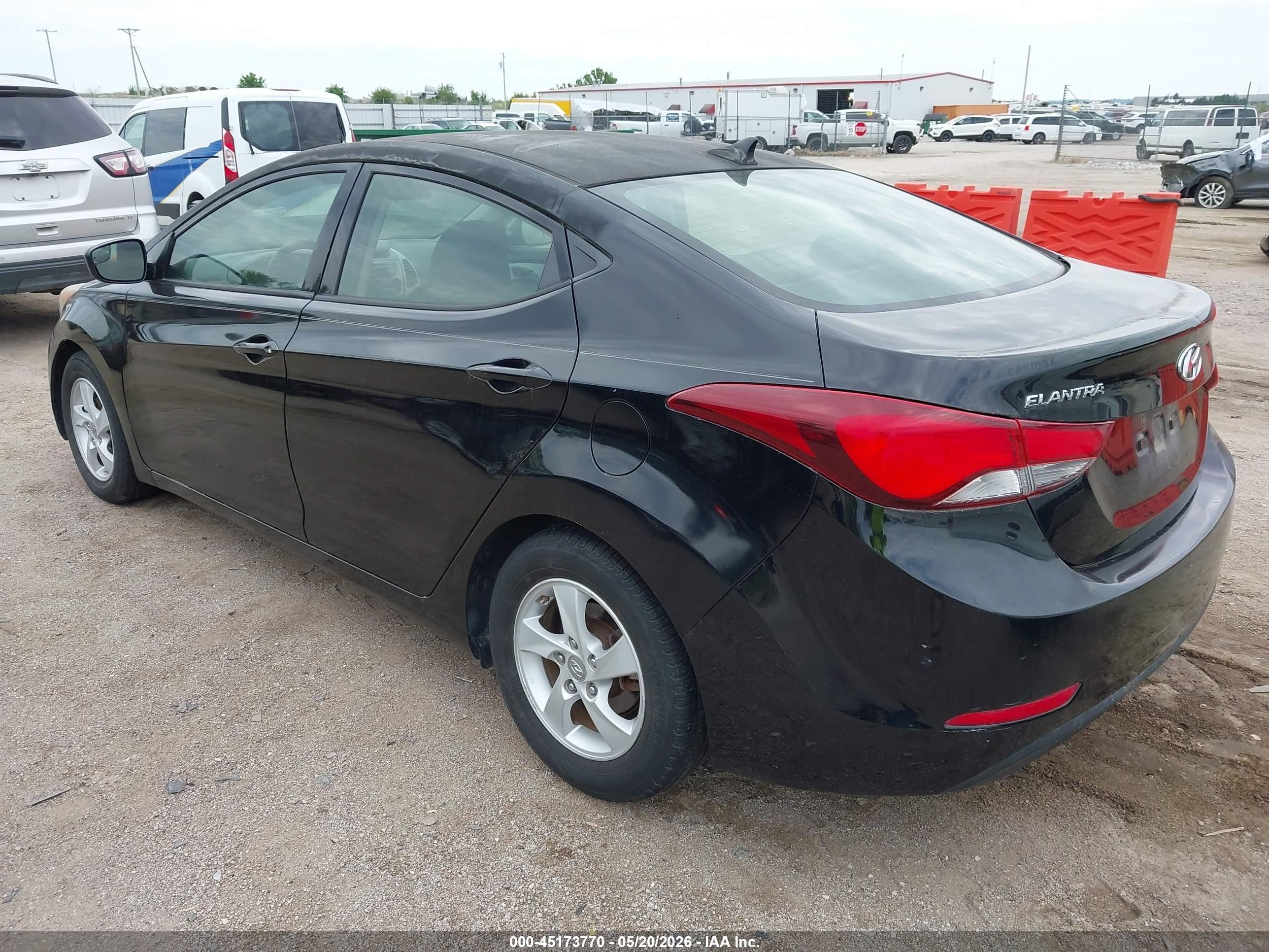 2014 Hyundai Elantra Se Black vin: KMHDH4AE7EU043340