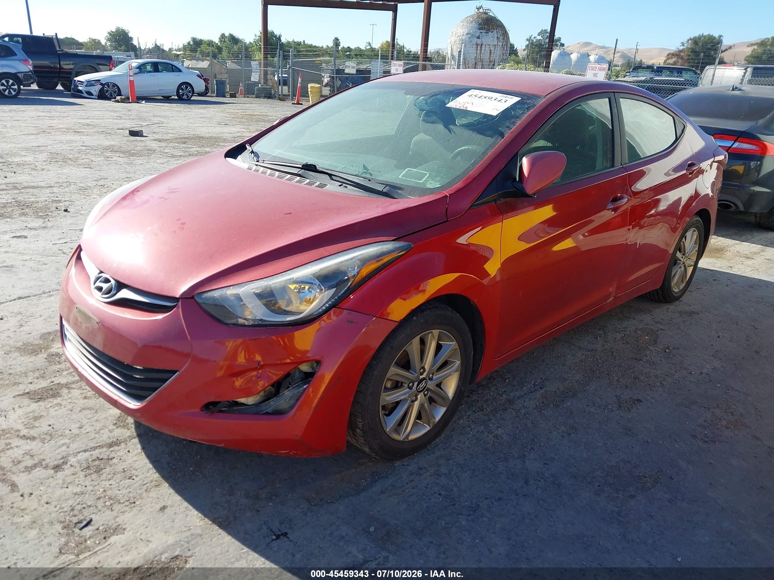 2014 Hyundai Elantra Se Red vin: KMHDH4AE7EU049669