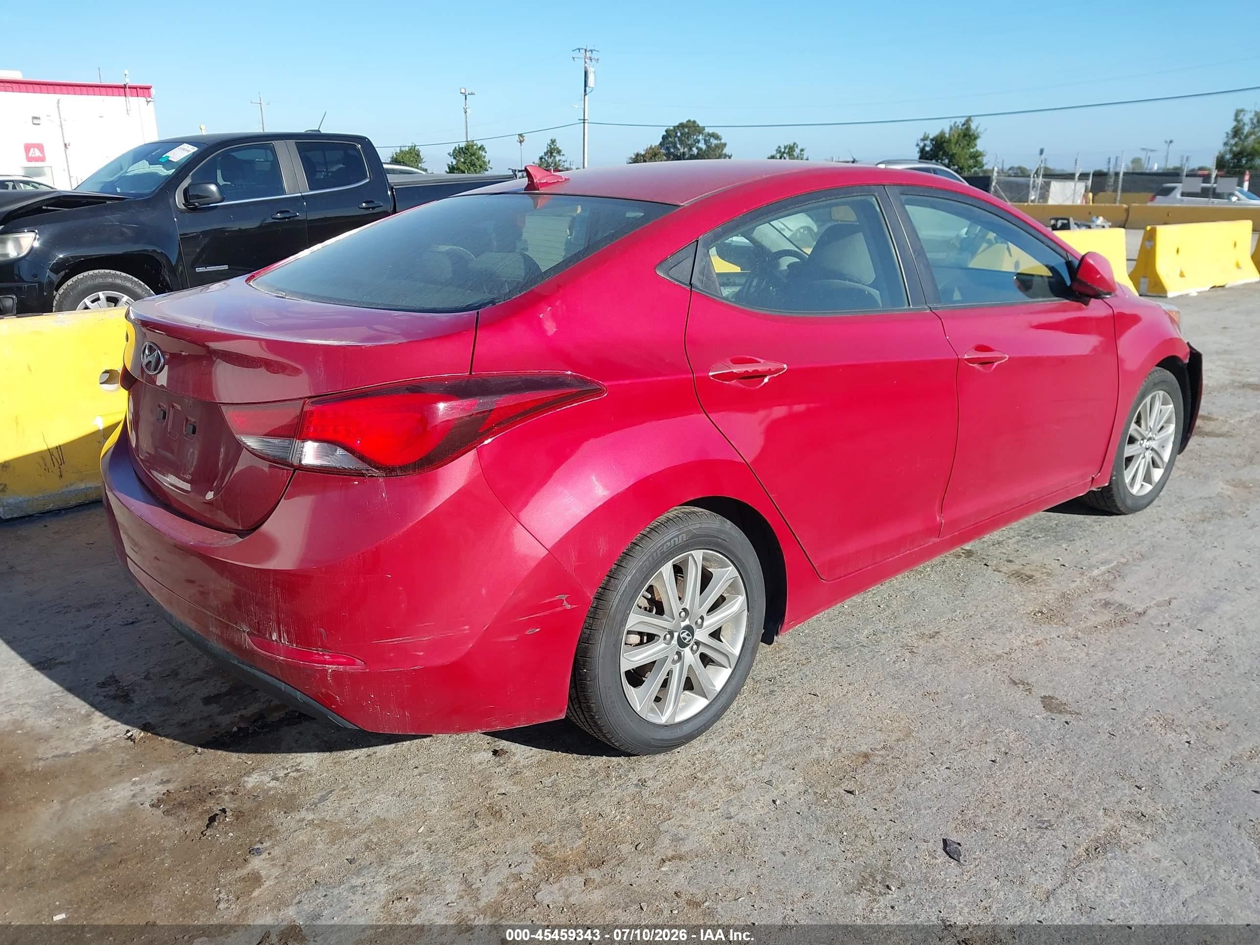 2014 Hyundai Elantra Se Red vin: KMHDH4AE7EU049669
