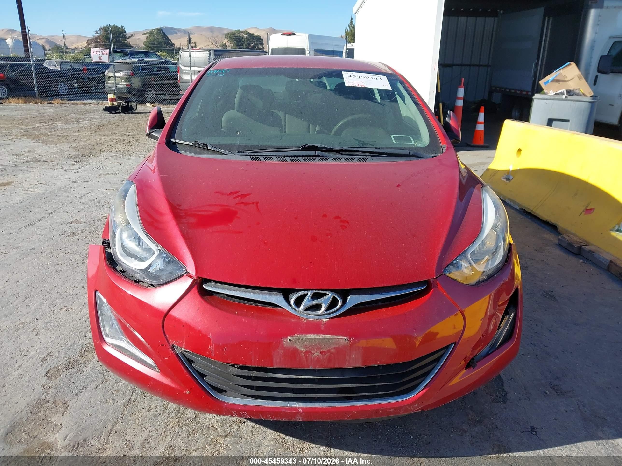 2014 Hyundai Elantra Se Red vin: KMHDH4AE7EU049669