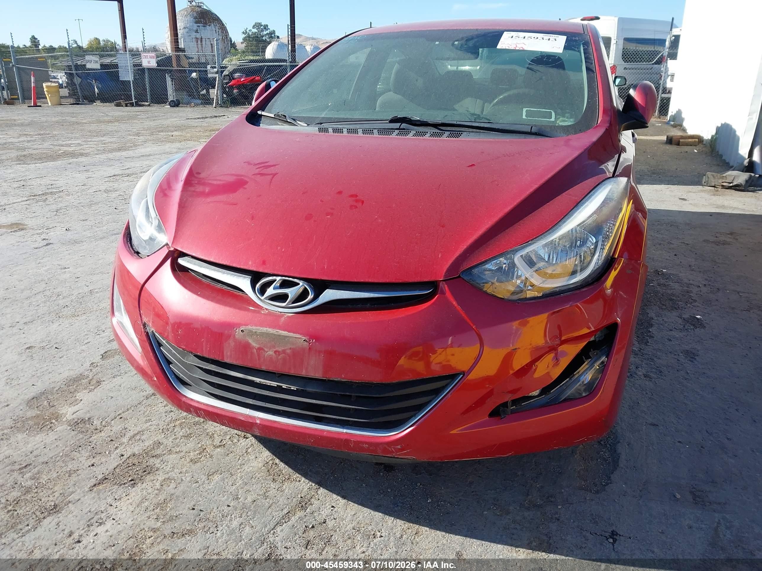 2014 Hyundai Elantra Se Red vin: KMHDH4AE7EU049669