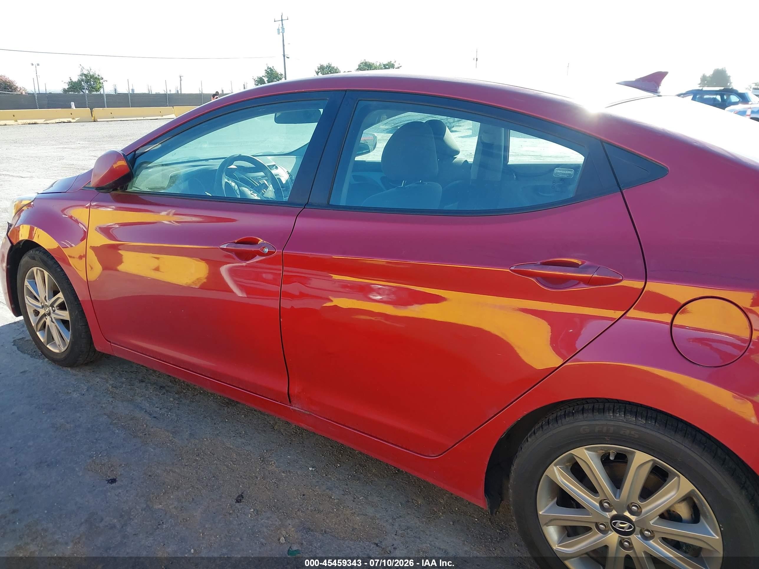 2014 Hyundai Elantra Se Red vin: KMHDH4AE7EU049669