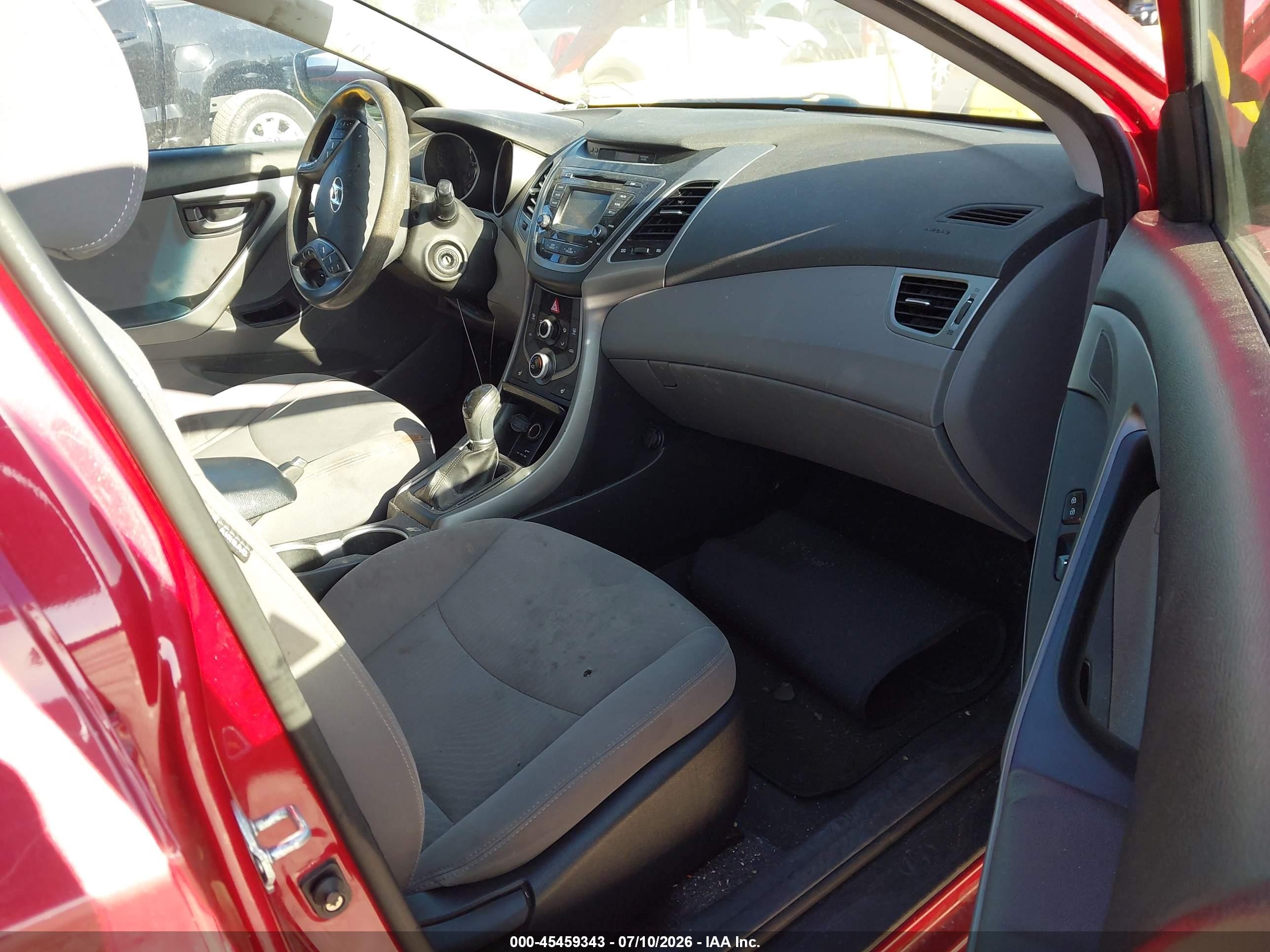 2014 Hyundai Elantra Se Red vin: KMHDH4AE7EU049669