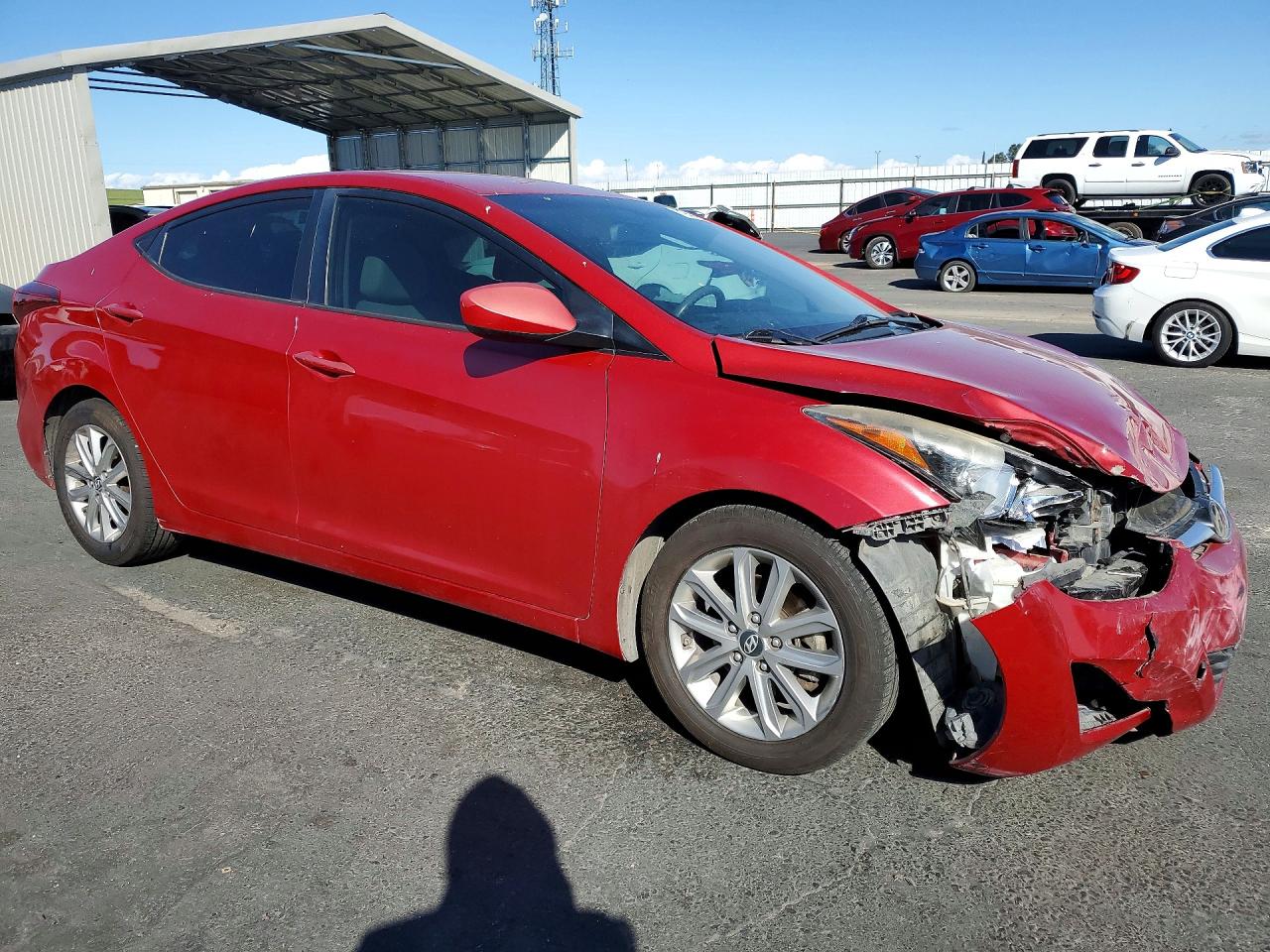 2014 Hyundai Elantra Se Red vin: KMHDH4AE7EU053012