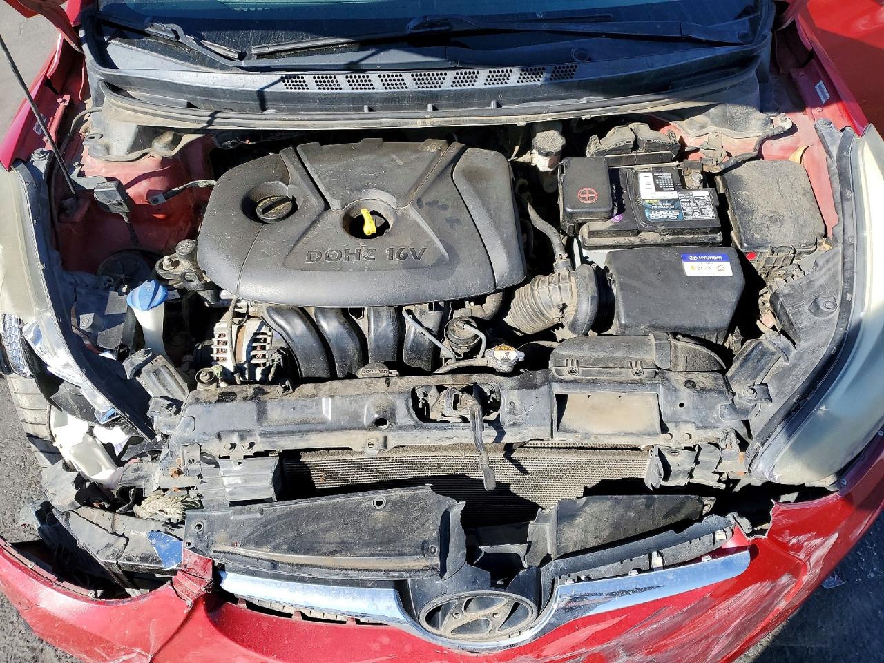 2014 Hyundai Elantra Se Red vin: KMHDH4AE7EU053012