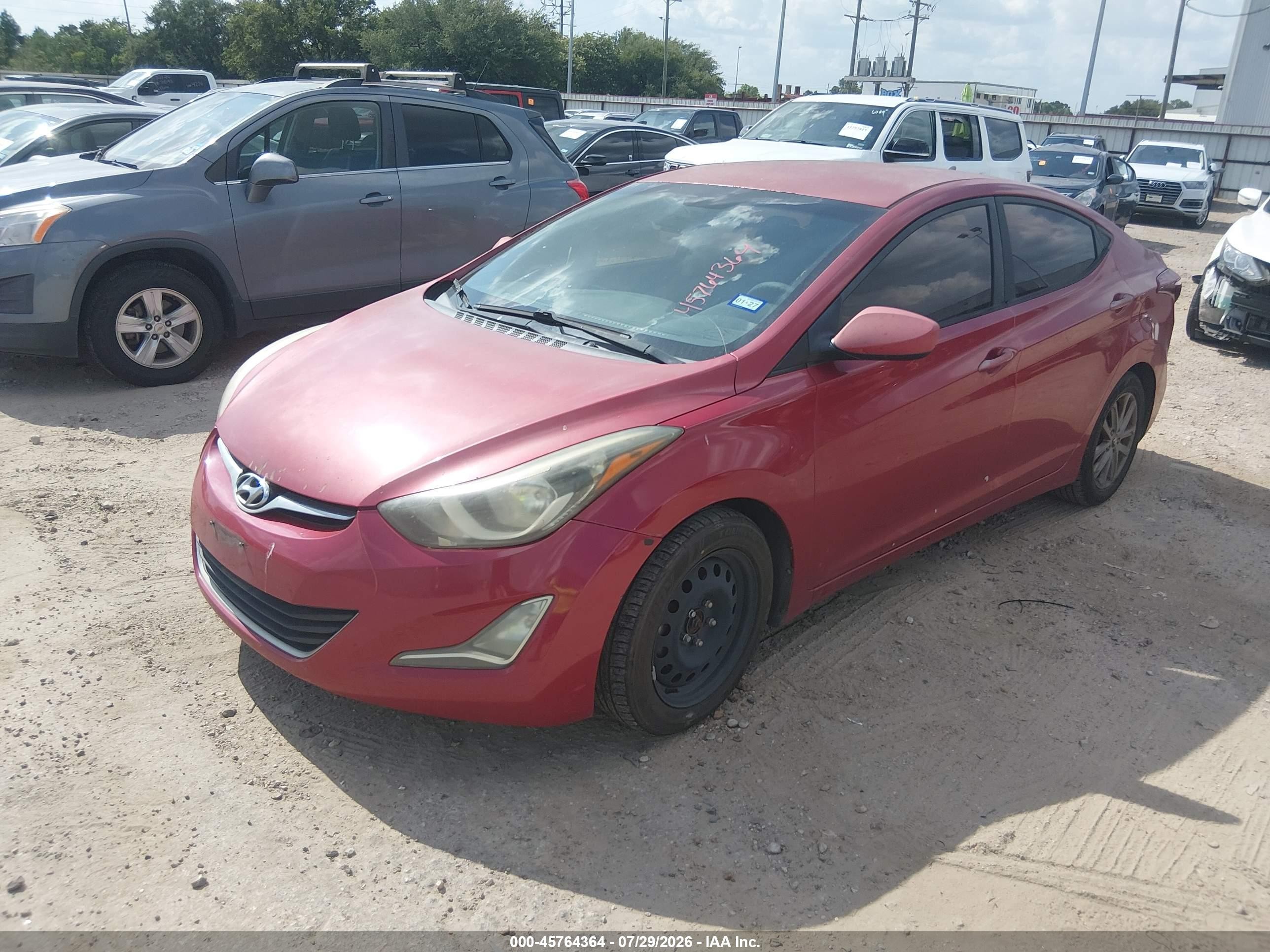2014 Hyundai Elantra Se Red vin: KMHDH4AE7EU060817