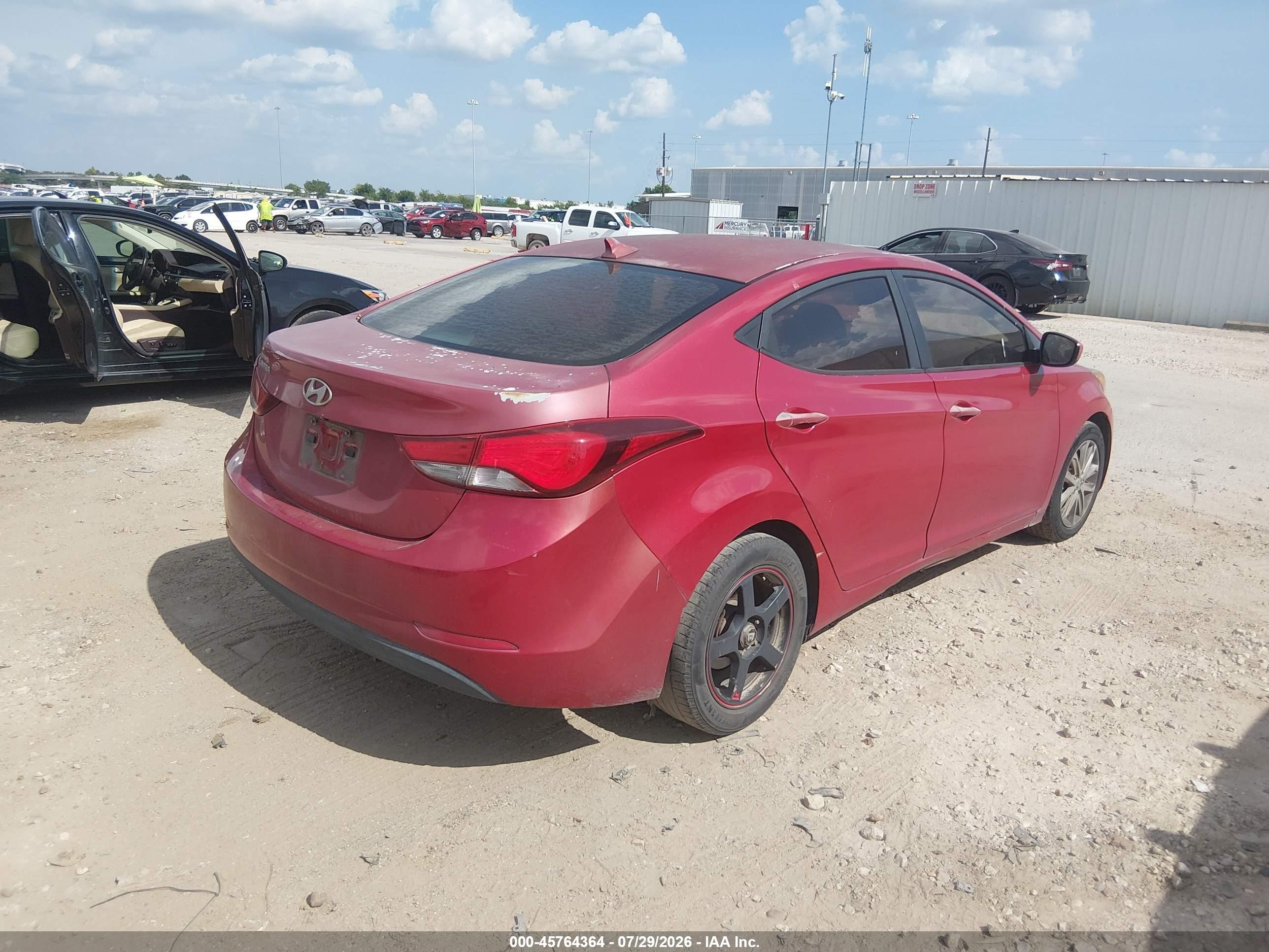 2014 Hyundai Elantra Se Red vin: KMHDH4AE7EU060817
