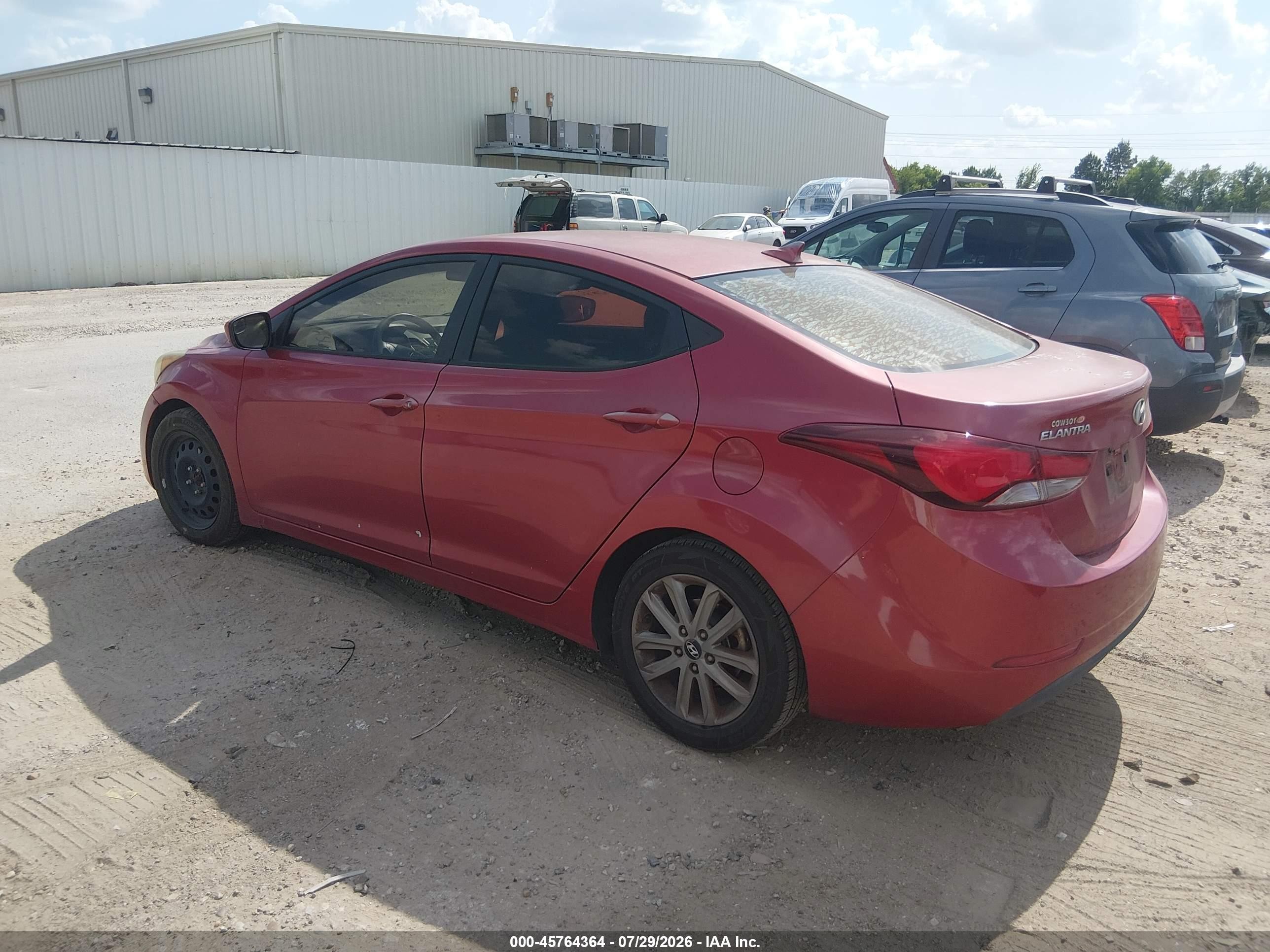 2014 Hyundai Elantra Se Red vin: KMHDH4AE7EU060817