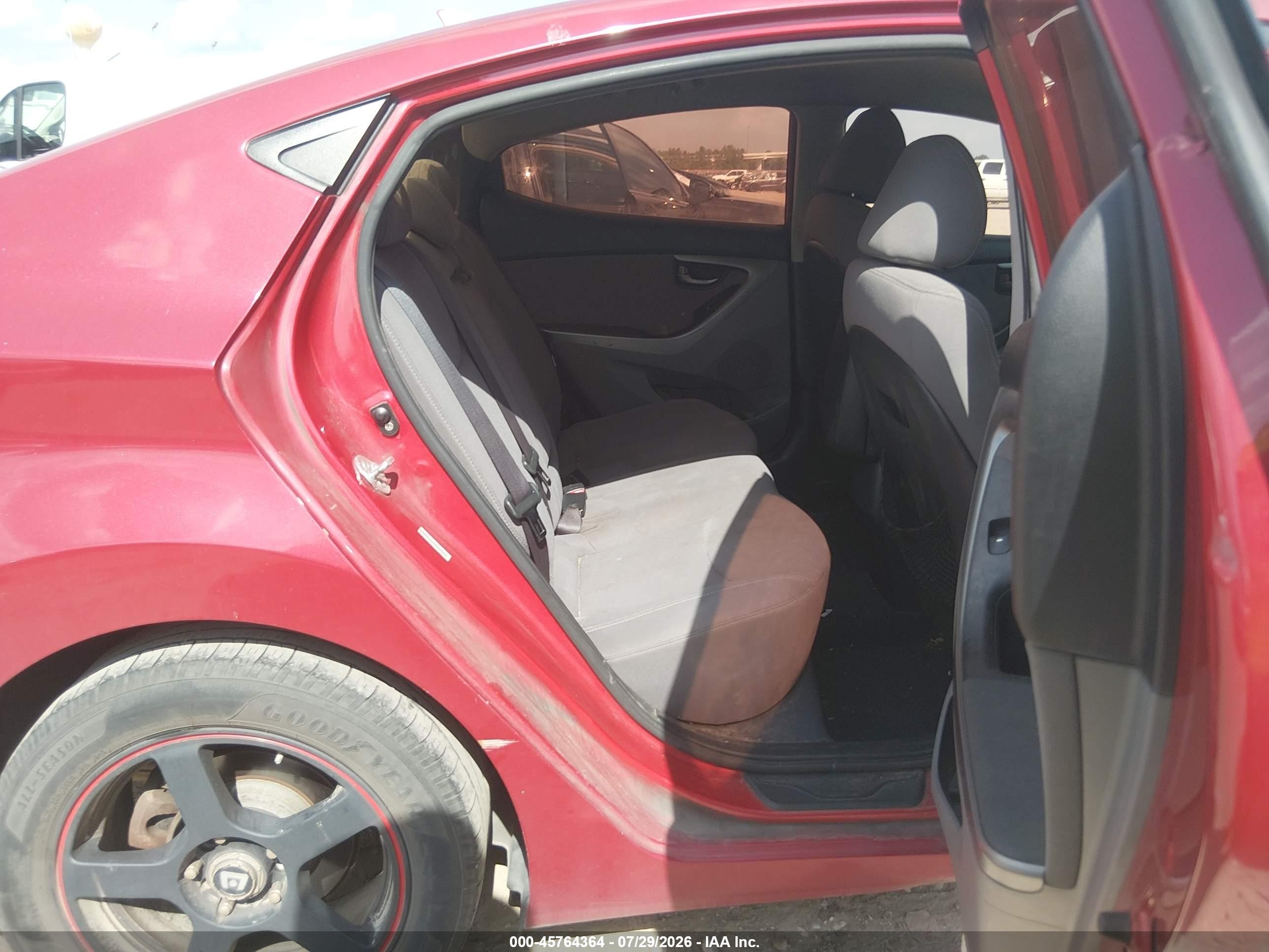 2014 Hyundai Elantra Se Red vin: KMHDH4AE7EU060817