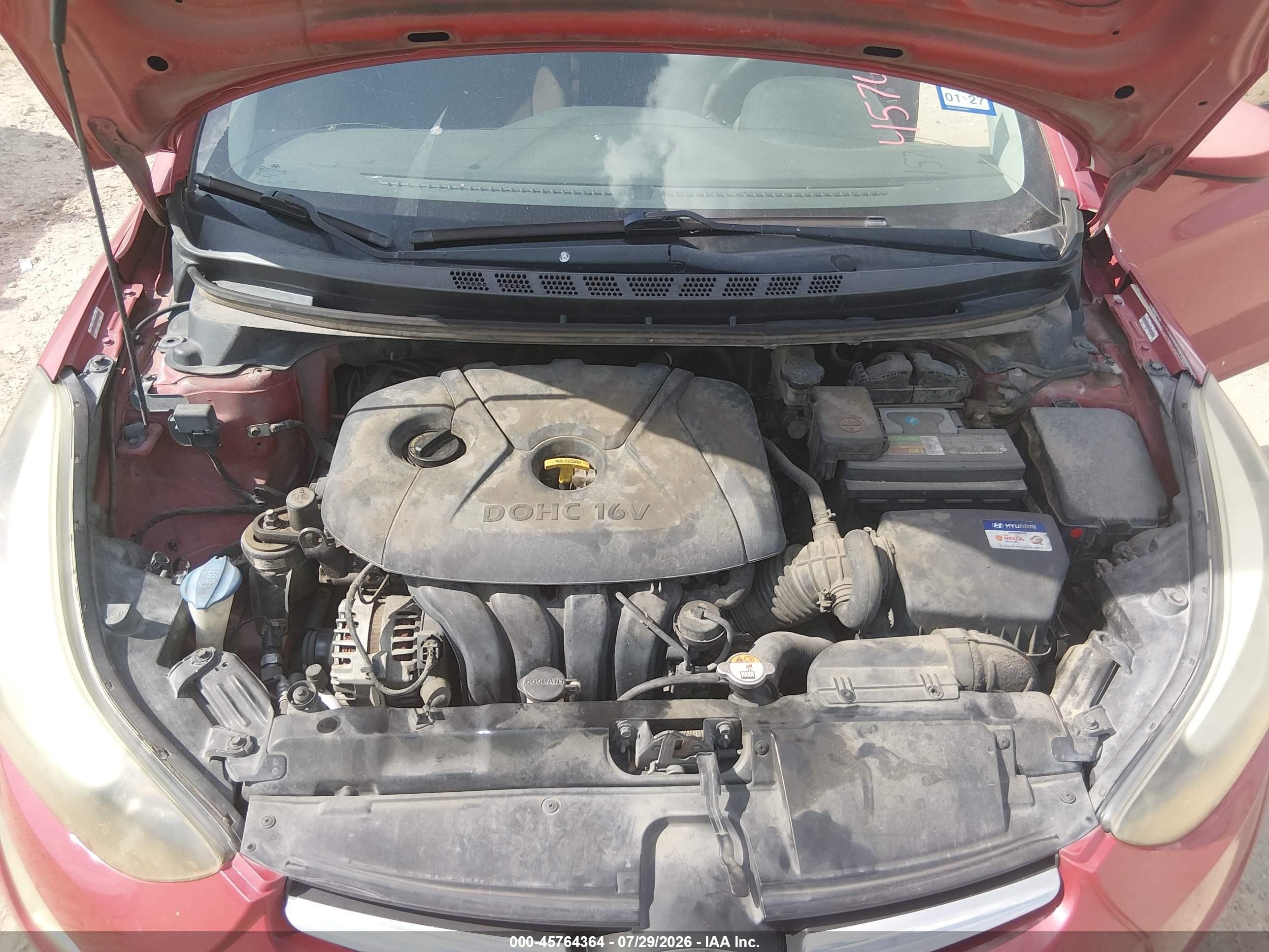 2014 Hyundai Elantra Se Red vin: KMHDH4AE7EU060817