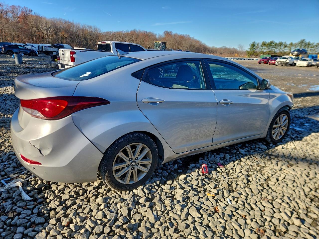 2014 Hyundai Elantra Se Silver vin: KMHDH4AE7EU066360