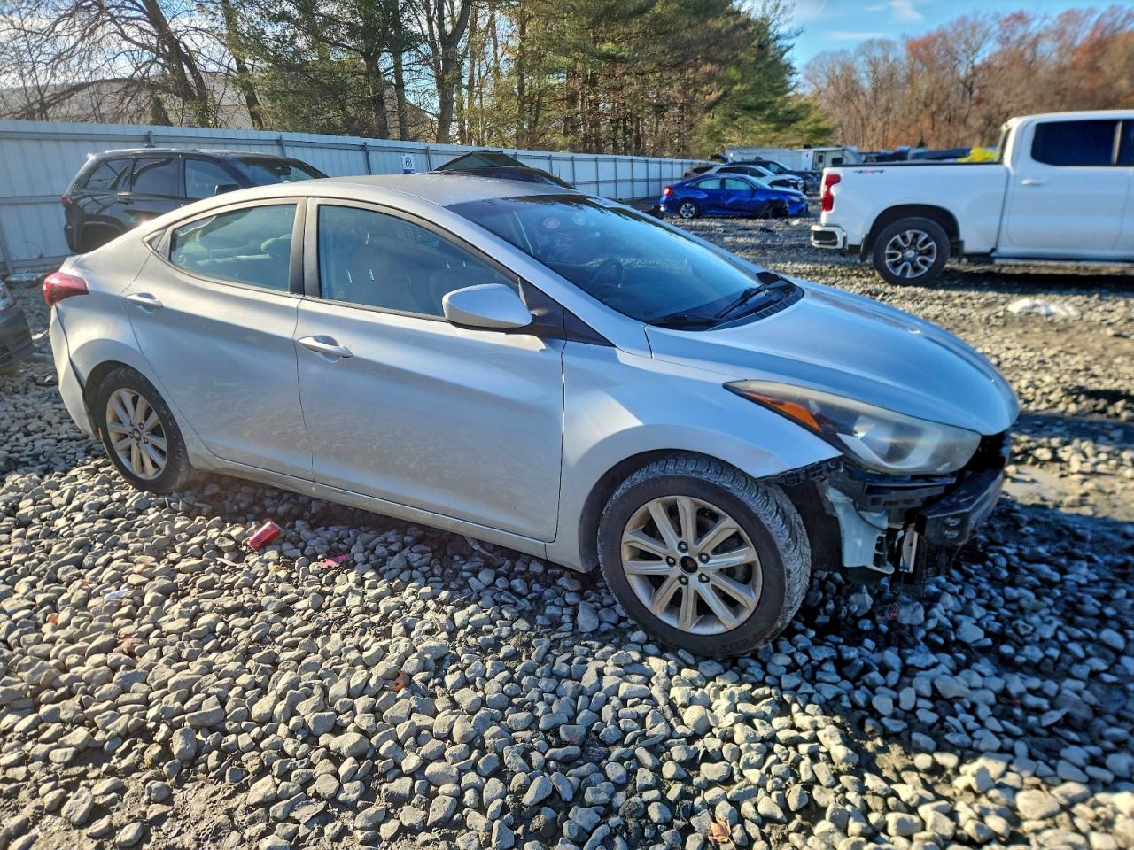 2014 Hyundai Elantra Se Silver vin: KMHDH4AE7EU066360