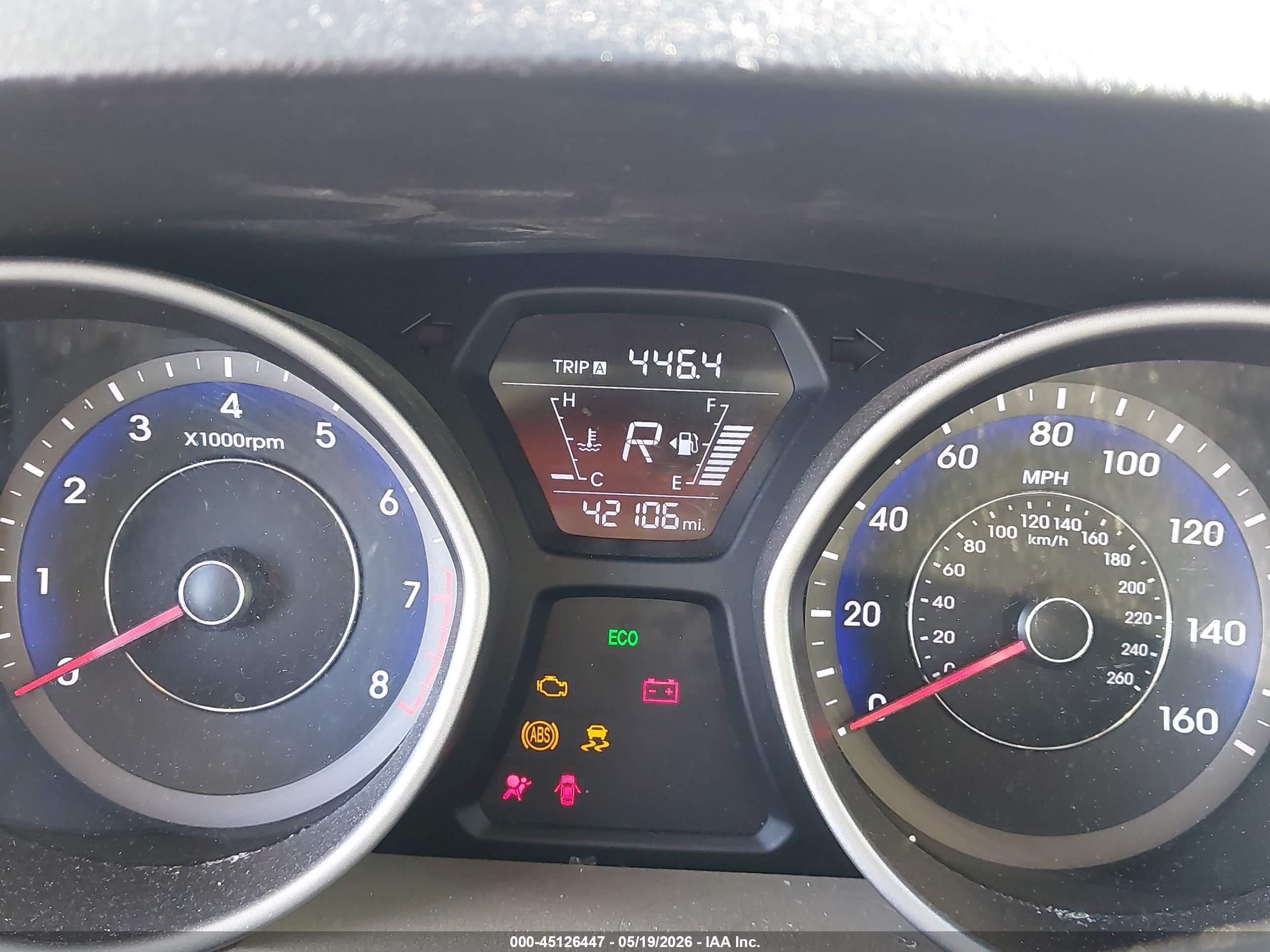 2014 Hyundai Elantra Limited Blue vin: KMHDH4AE7EU106002