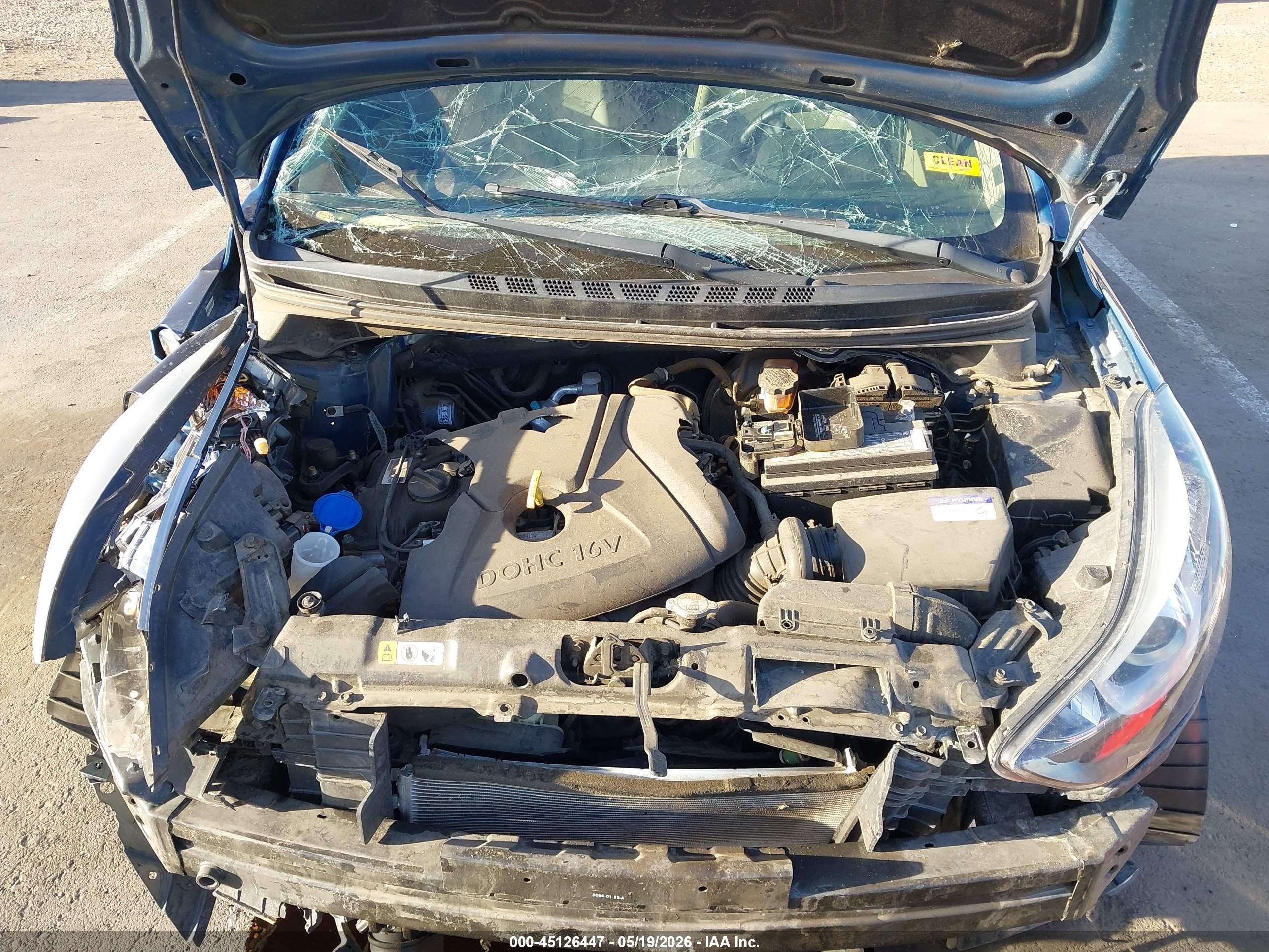 2014 Hyundai Elantra Limited Blue vin: KMHDH4AE7EU106002