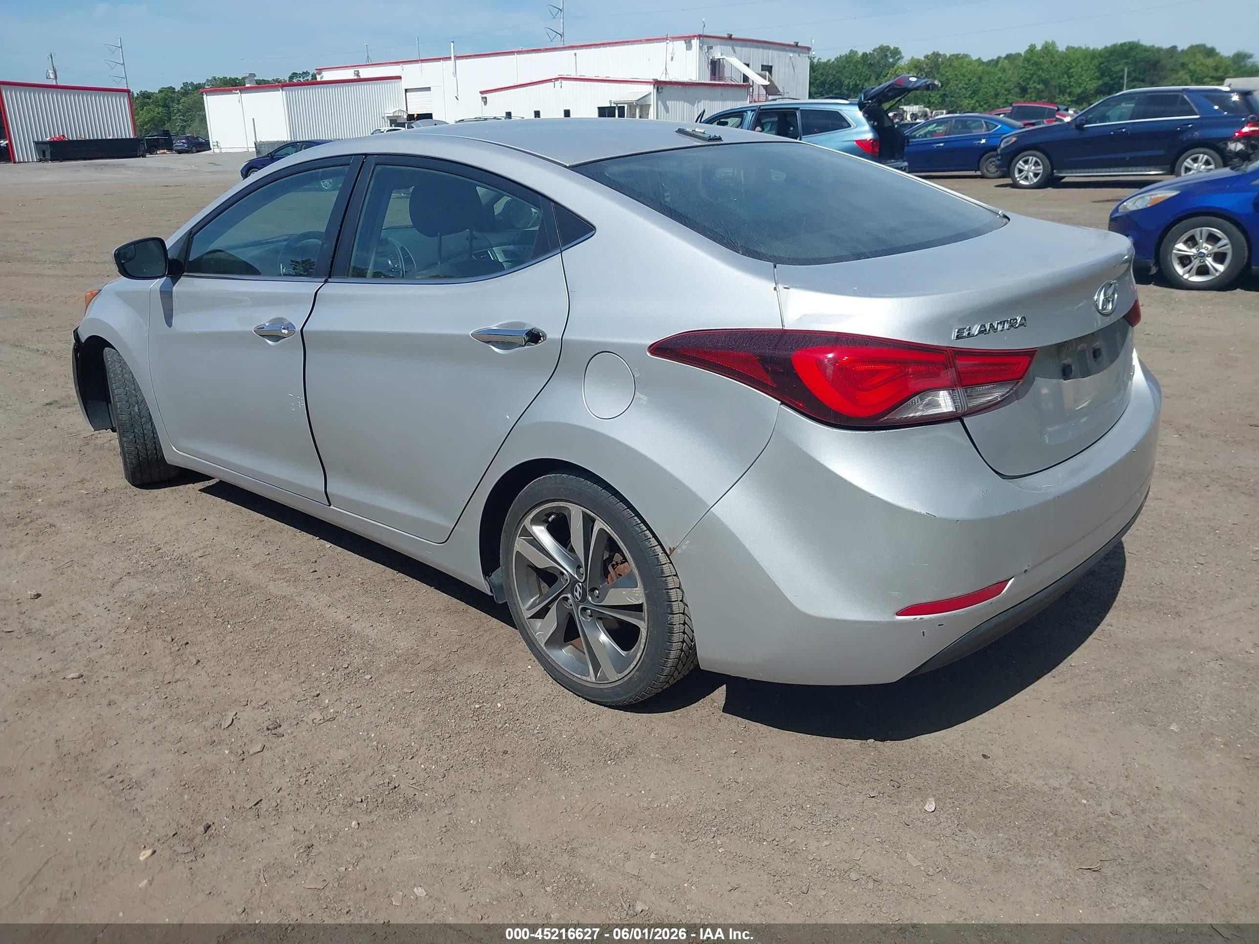2014 Hyundai Elantra Limited Silver vin: KMHDH4AE7EU106050