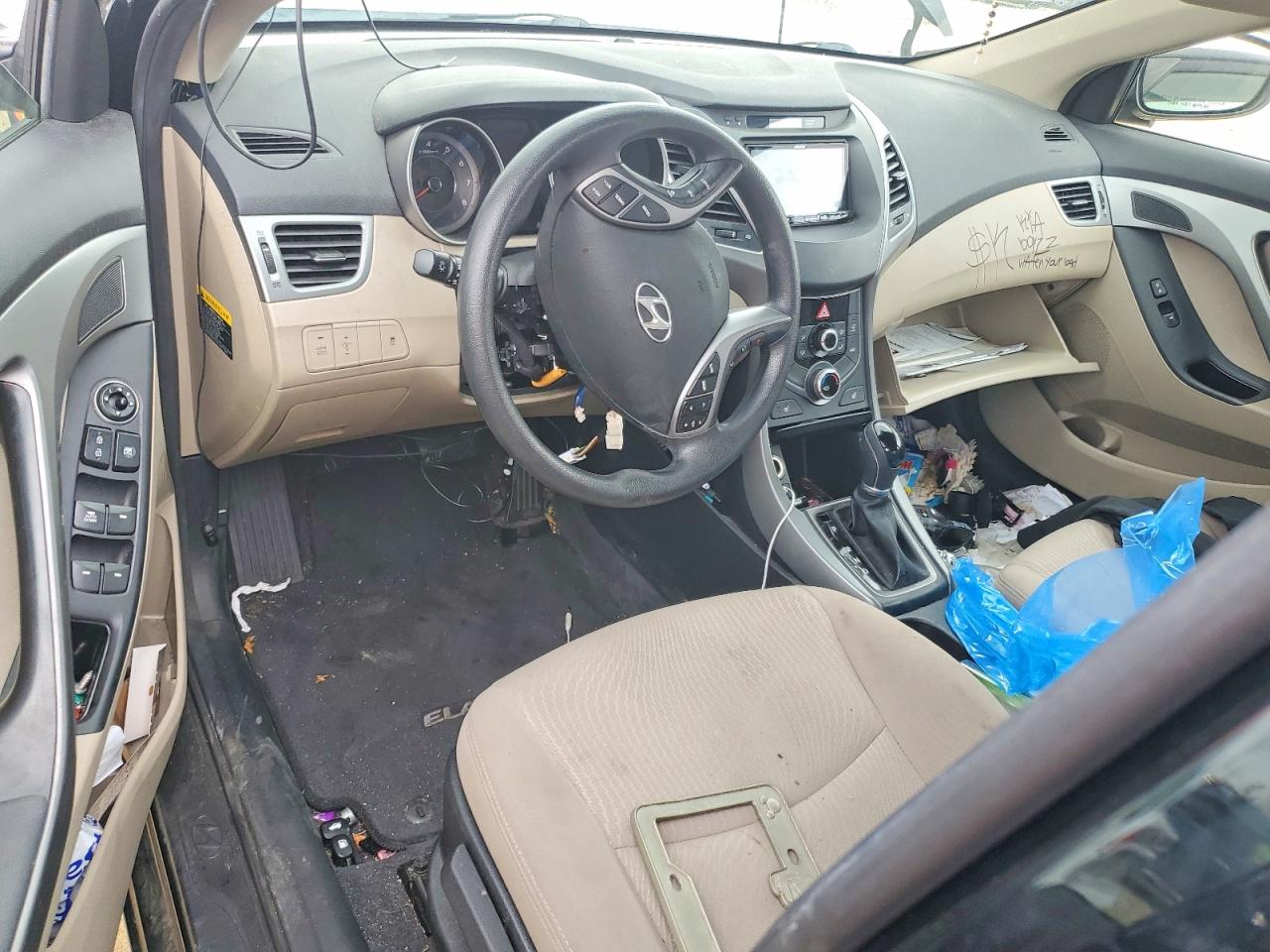 2014 Hyundai Elantra Se Black vin: KMHDH4AE7EU107988