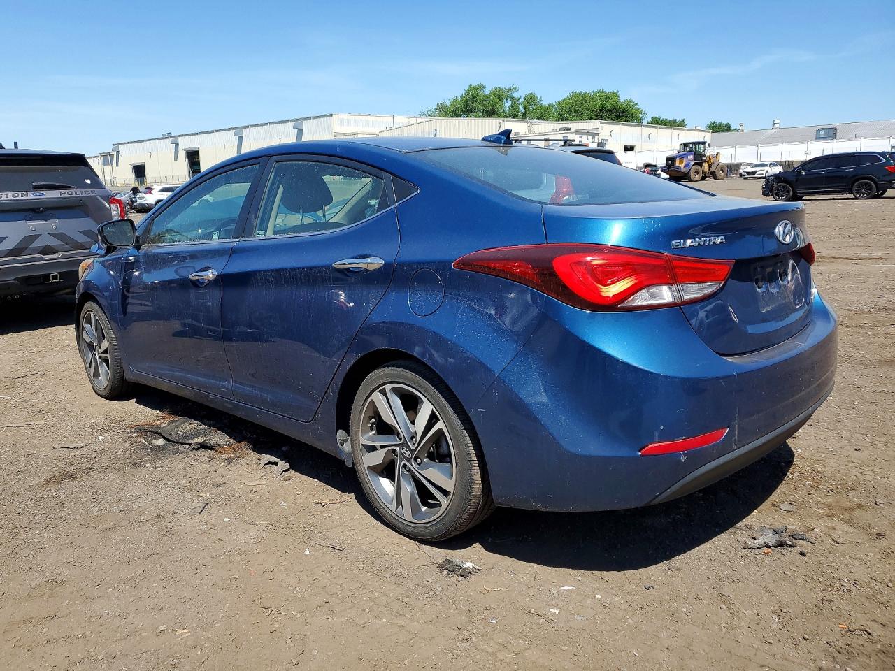 2014 Hyundai Elantra Limited Blue vin: KMHDH4AE7EU111345