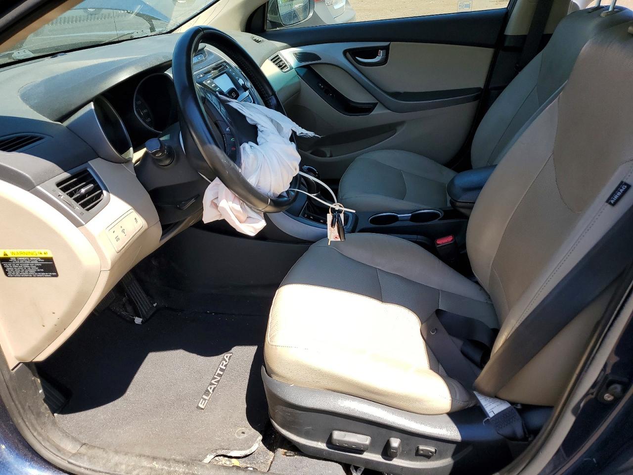 2014 Hyundai Elantra Limited Blue vin: KMHDH4AE7EU111345