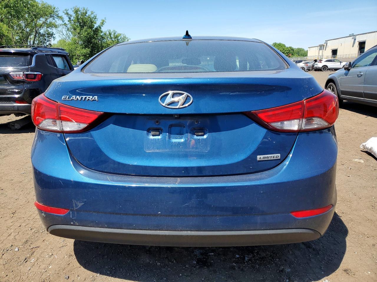 2014 Hyundai Elantra Limited Blue vin: KMHDH4AE7EU111345