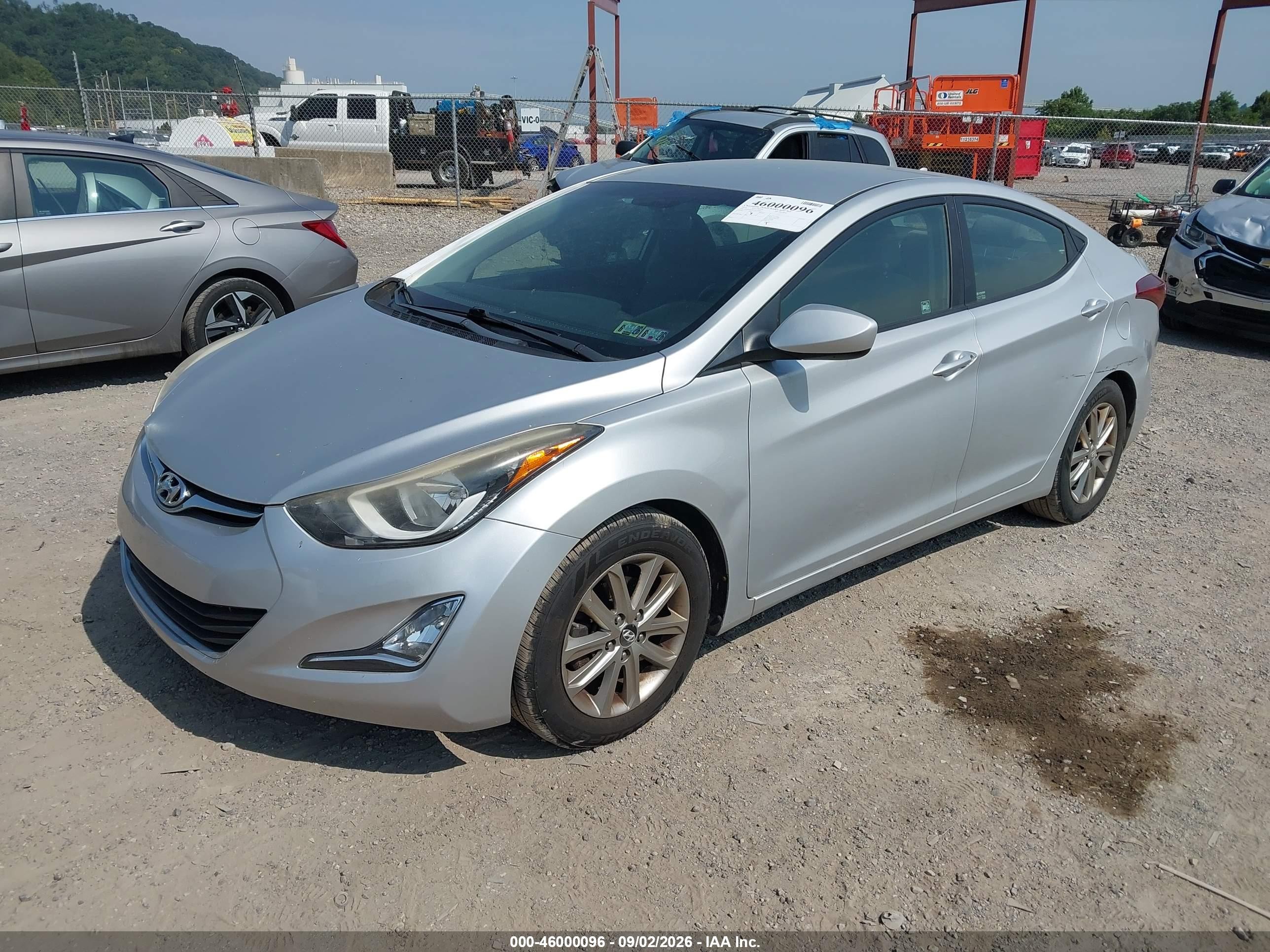 2014 Hyundai Elantra Se Silver vin: KMHDH4AE7EU140862