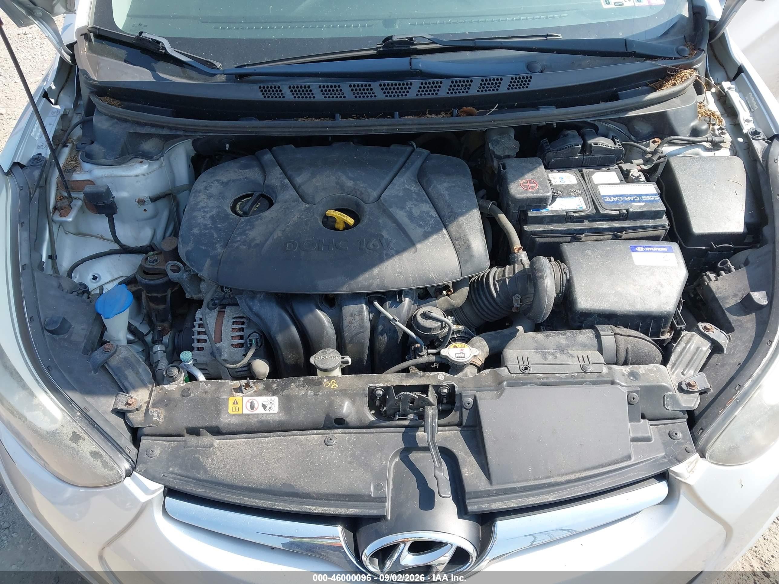 2014 Hyundai Elantra Se Silver vin: KMHDH4AE7EU140862