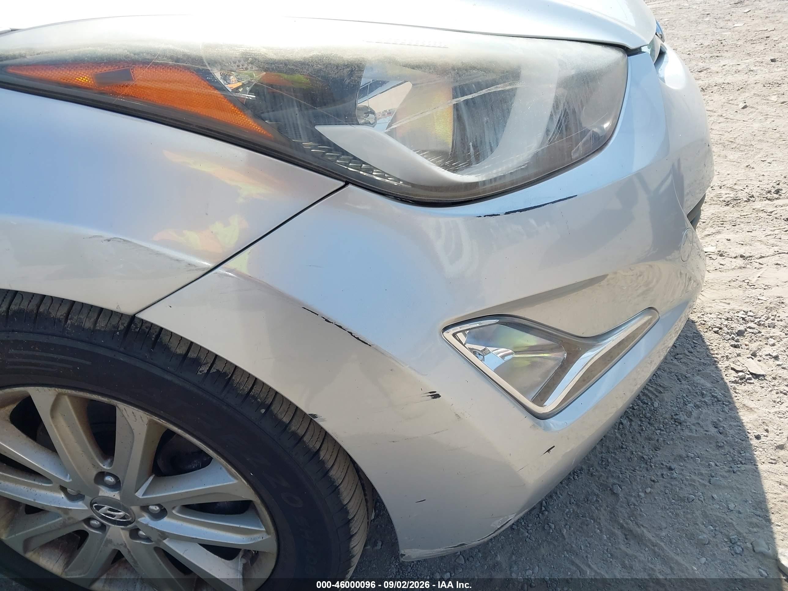 2014 Hyundai Elantra Se Silver vin: KMHDH4AE7EU140862