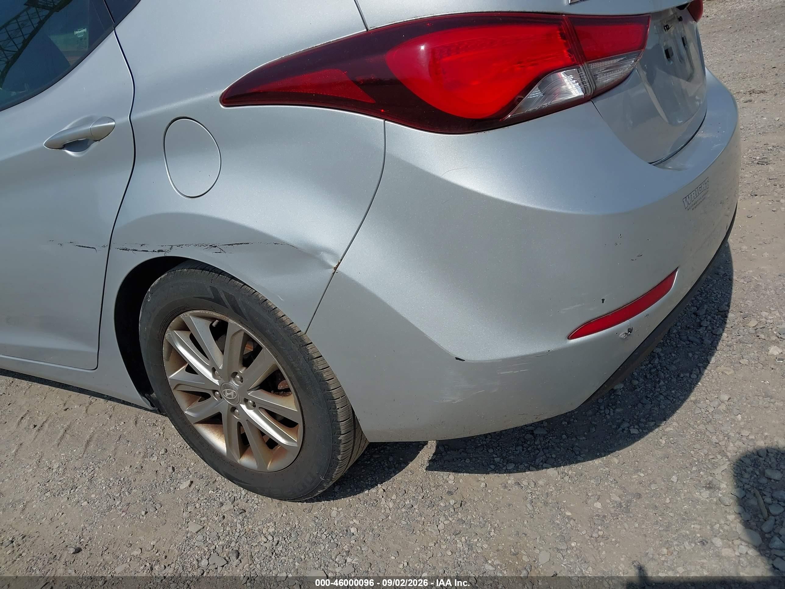 2014 Hyundai Elantra Se Silver vin: KMHDH4AE7EU140862