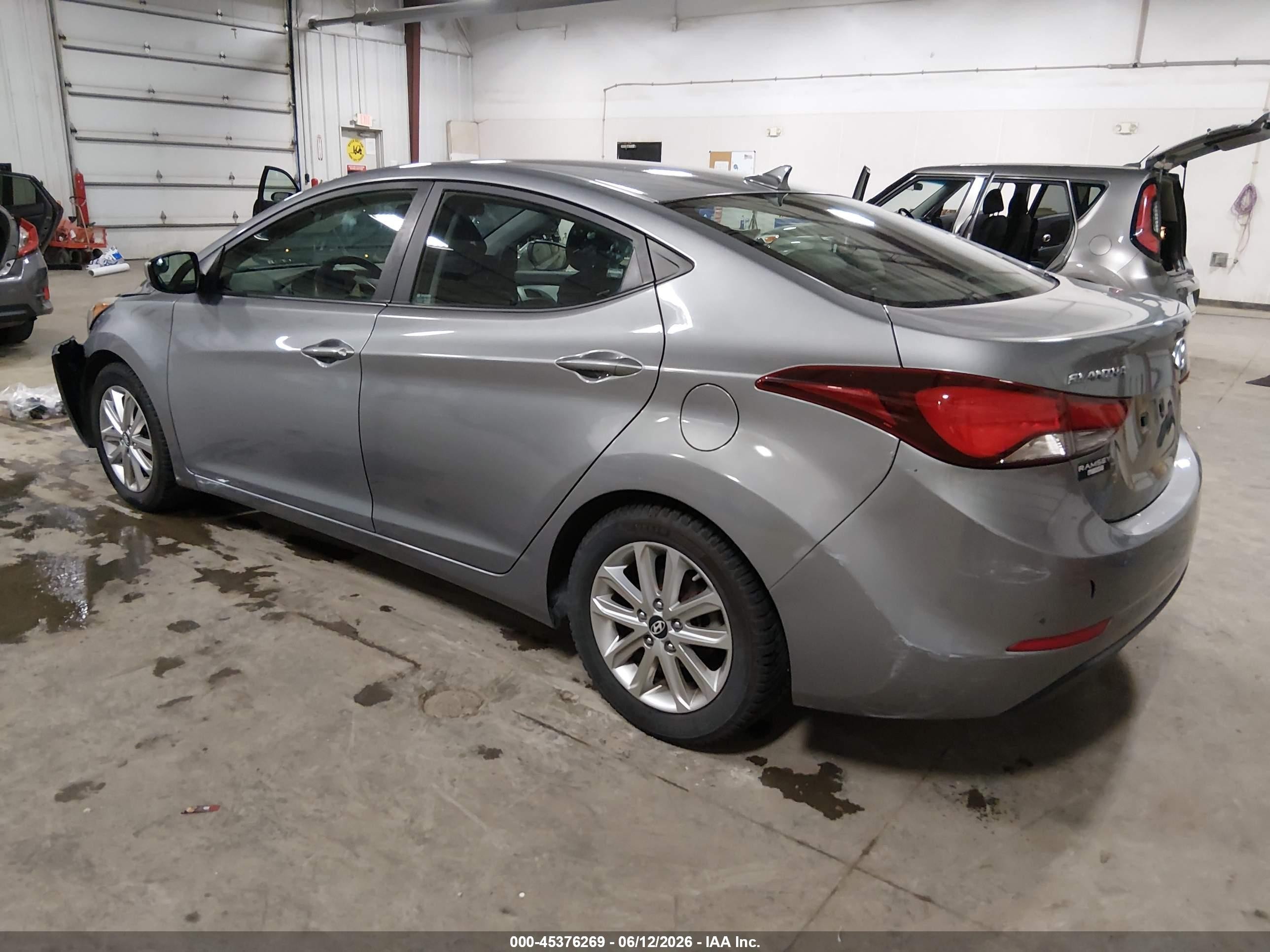 2014 Hyundai Elantra Se Gray vin: KMHDH4AE7EU154325