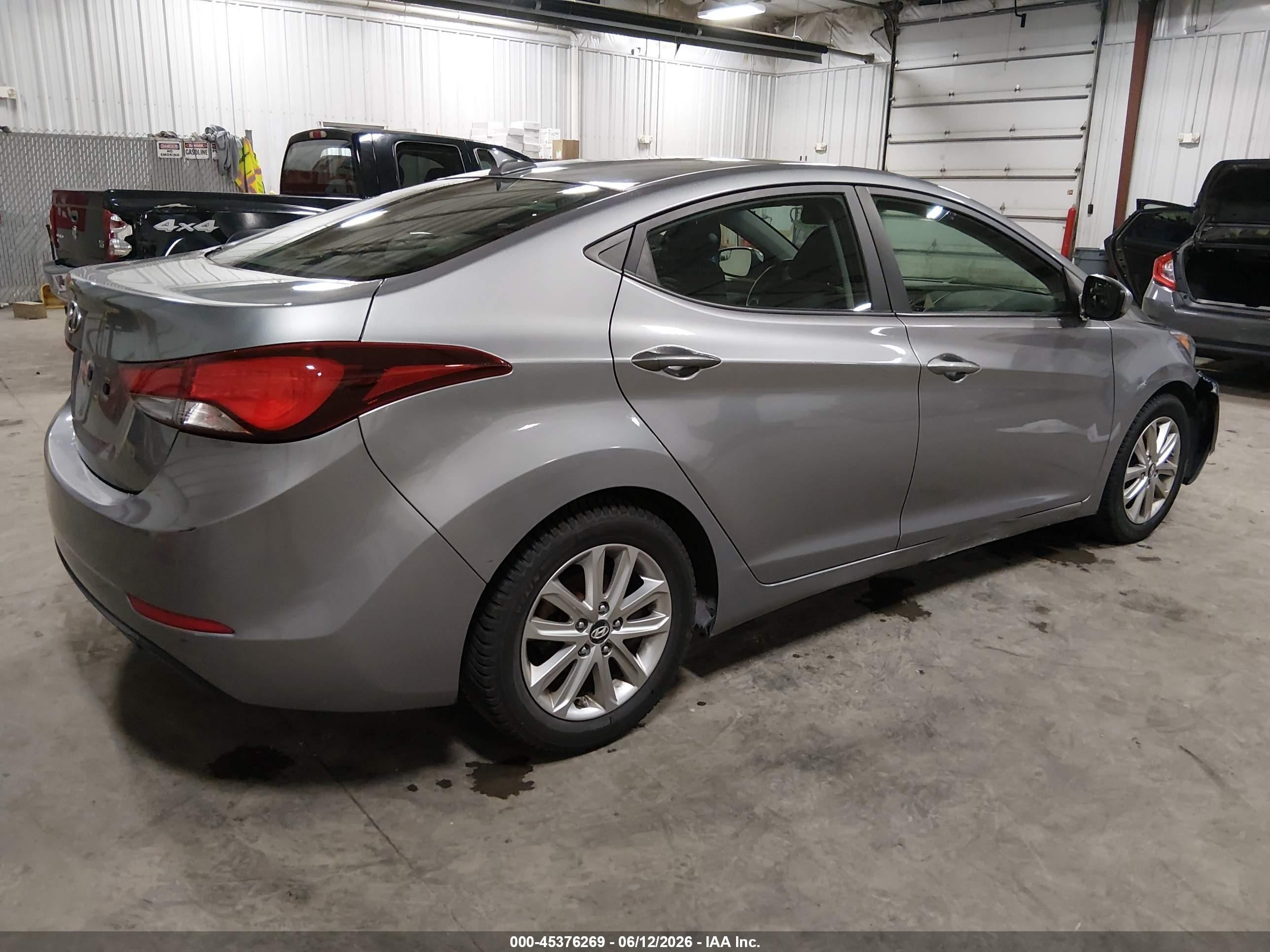 2014 Hyundai Elantra Se Gray vin: KMHDH4AE7EU154325