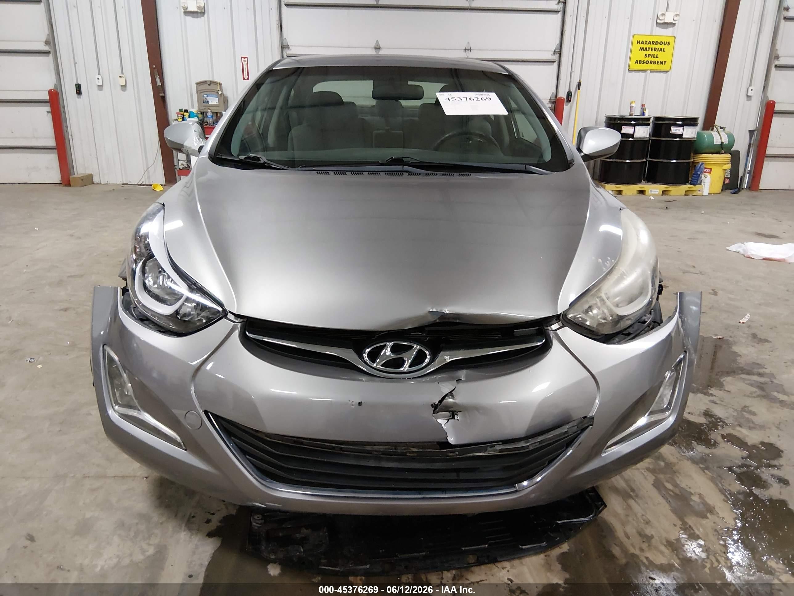 2014 Hyundai Elantra Se Gray vin: KMHDH4AE7EU154325