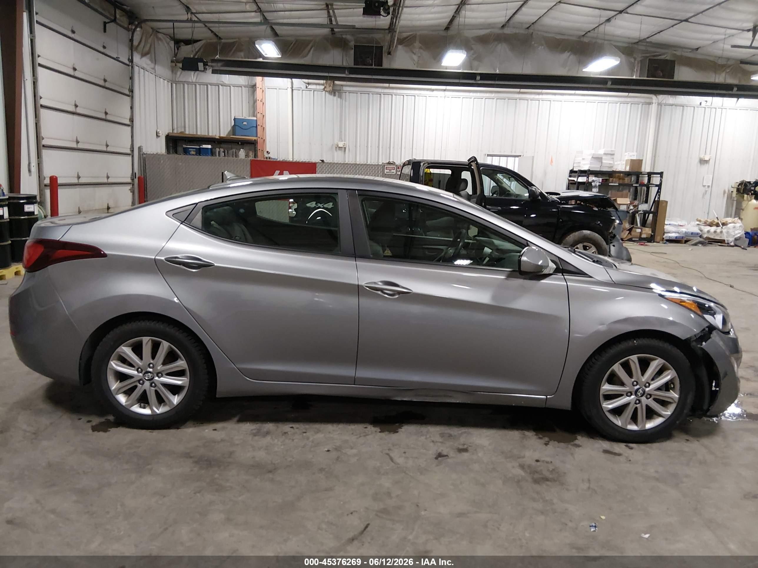 2014 Hyundai Elantra Se Gray vin: KMHDH4AE7EU154325