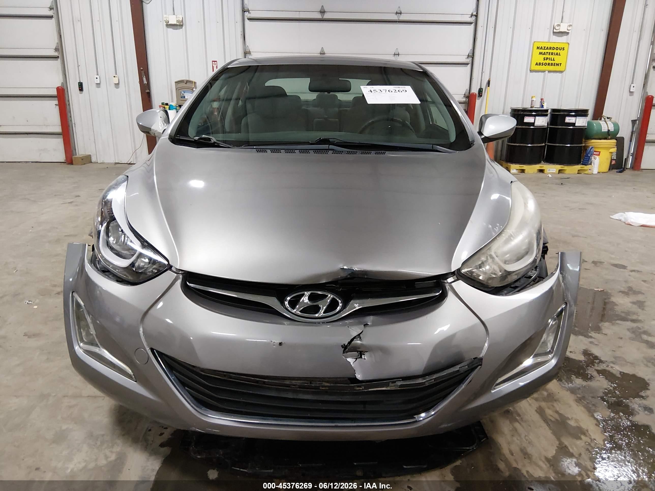 2014 Hyundai Elantra Se Gray vin: KMHDH4AE7EU154325